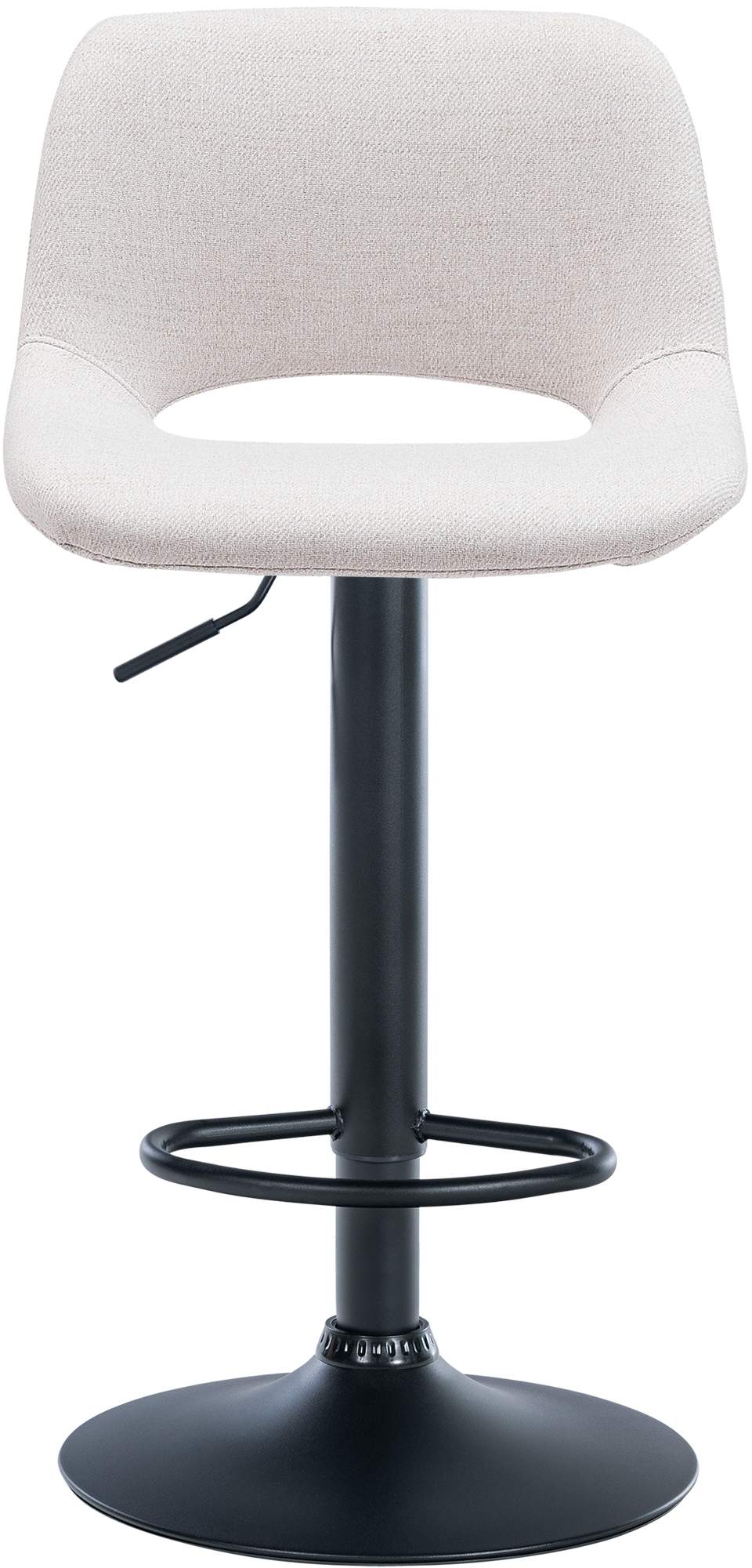 2er Set Barhocker Camden Stoff schwarz, creme