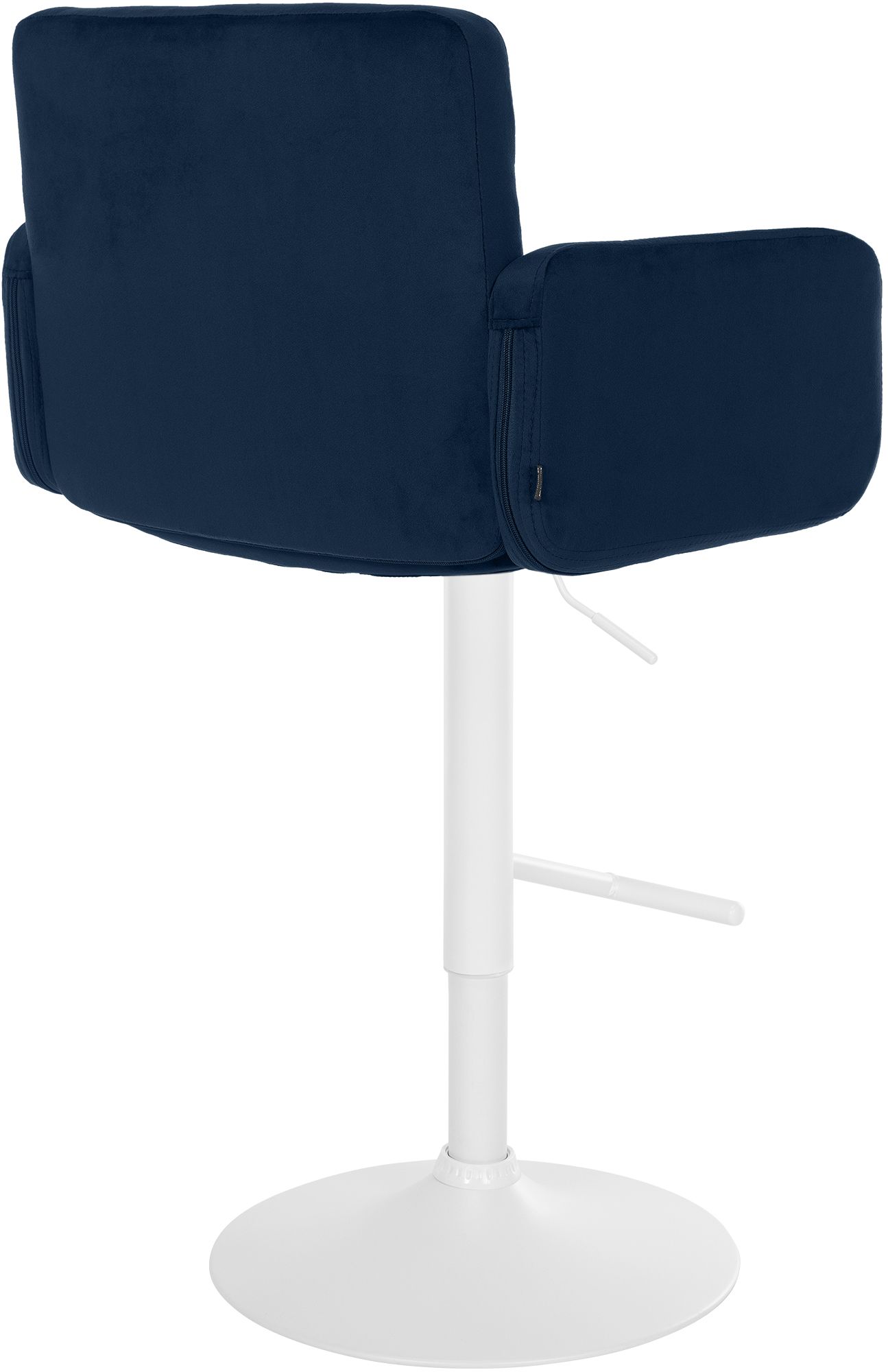 2er Set Barhocker Los Angeles Samt weiß, blau