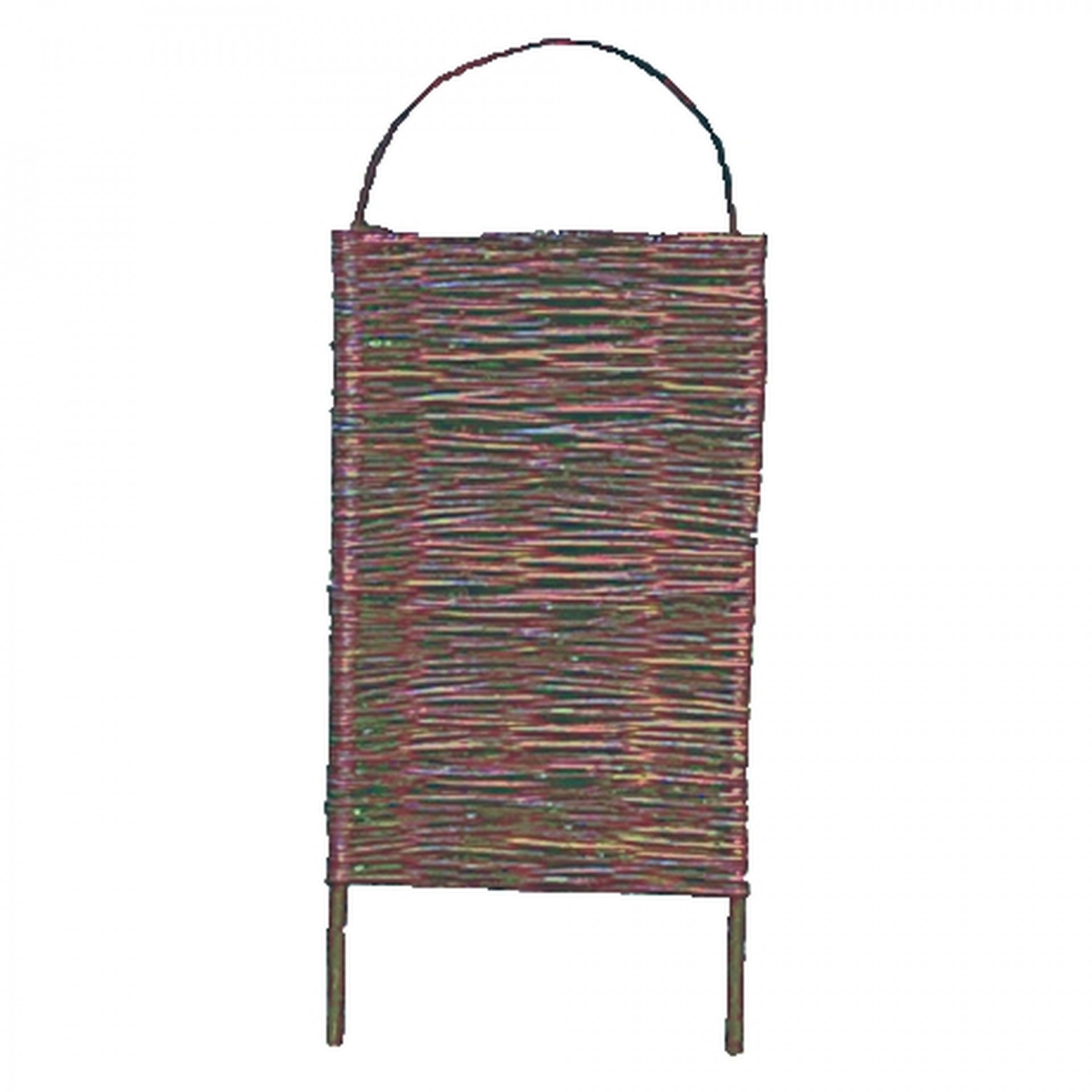 ALESSIA Steckparavent aus Weidengeflecht, 56 x 130/156 cm, Steckpfähle ca. Ø 3 cm