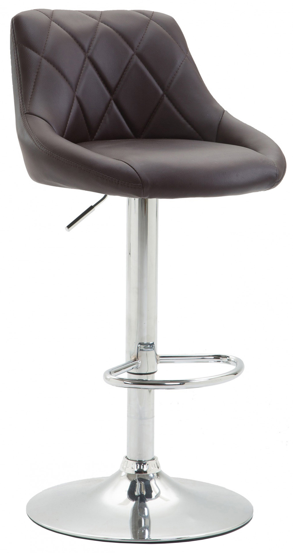 Barhocker Lazio Kunstleder chrom, braun