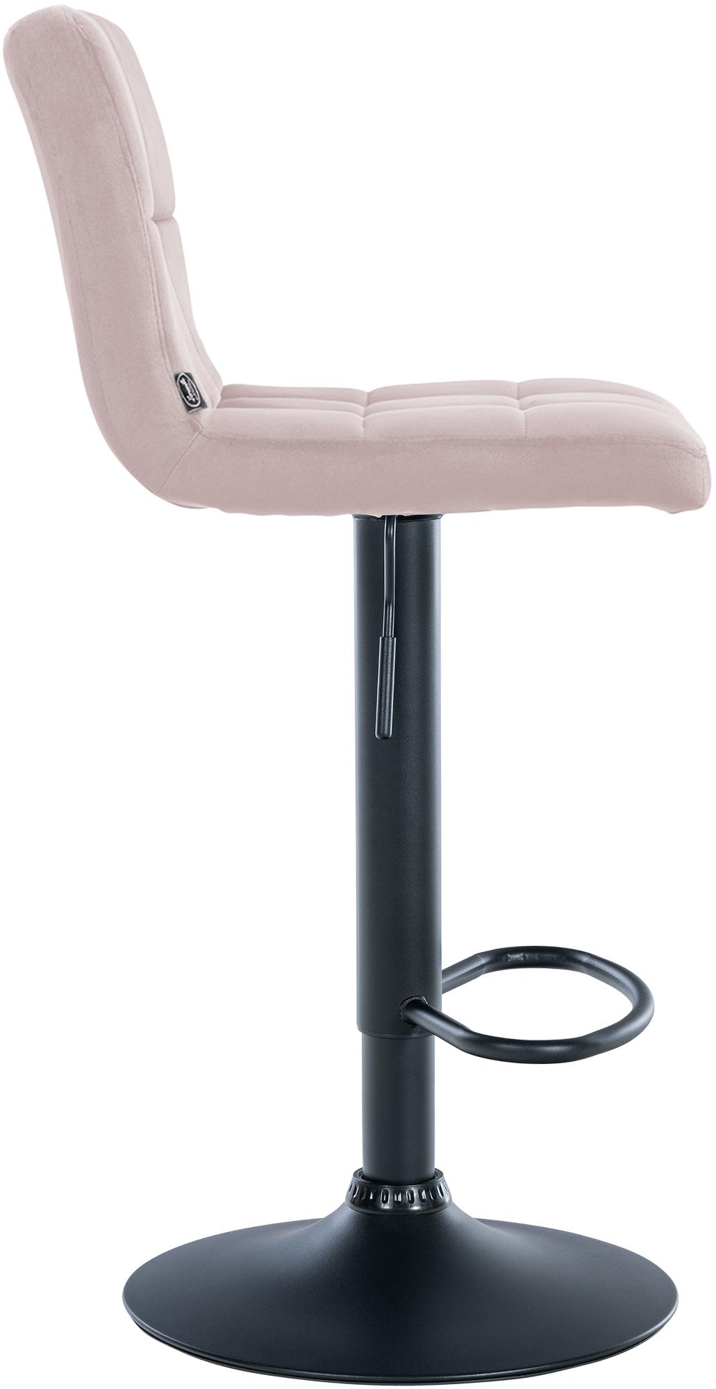 Barhocker Peru Samt schwarz, rosa