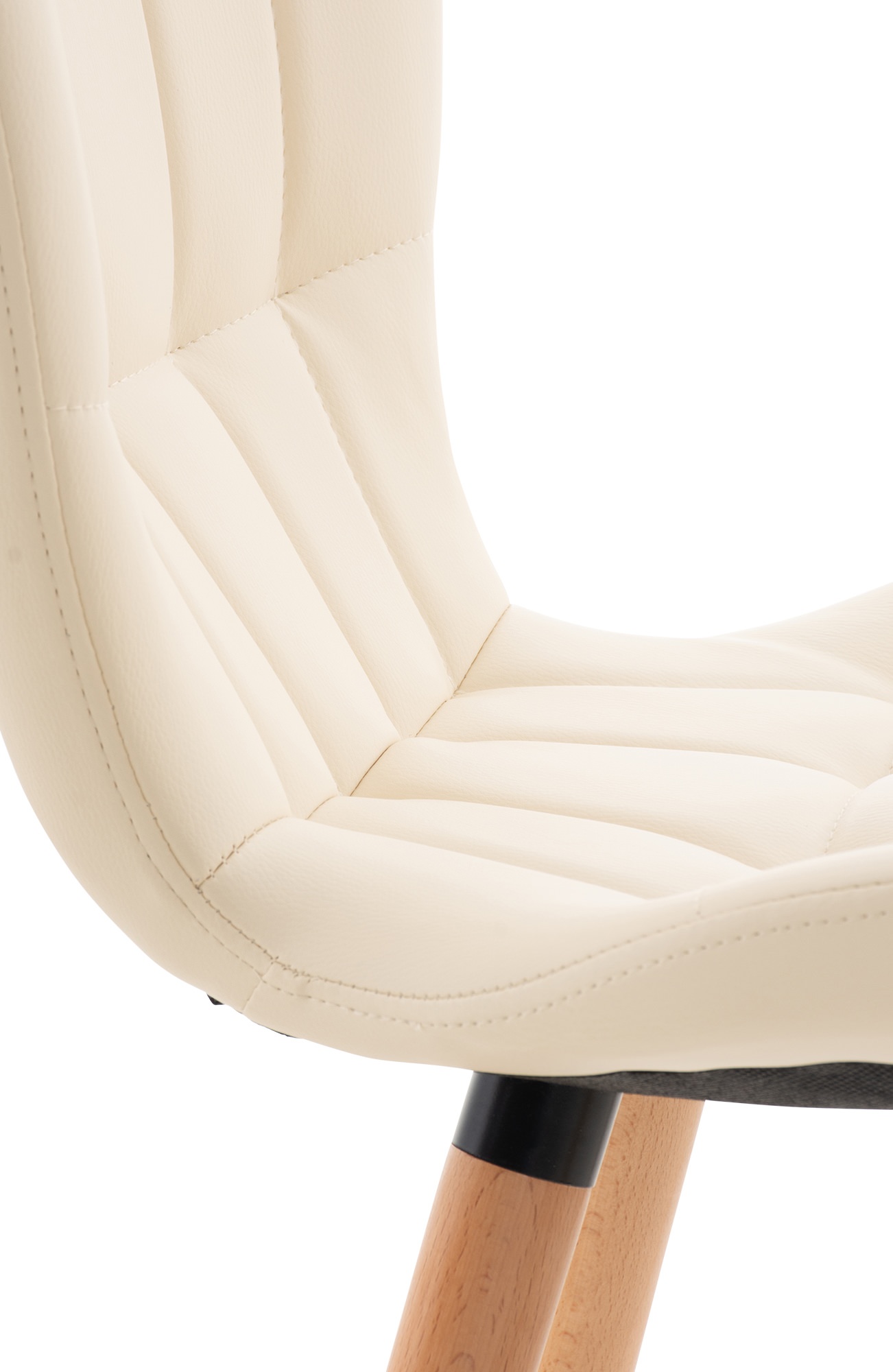 2er Set Stuhl Elda Kunstleder, creme