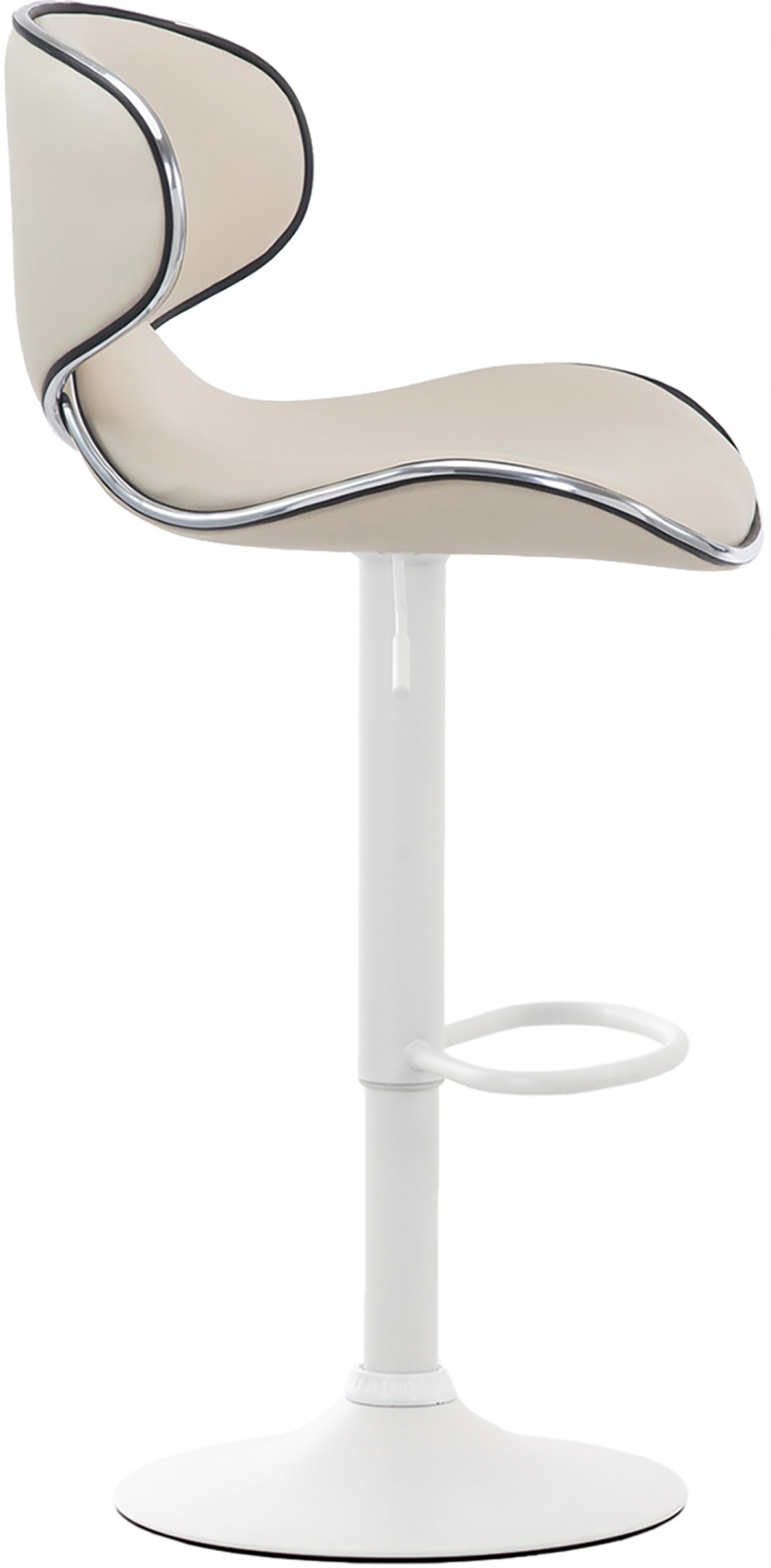 2er Set Barhocker Las Vegas V2 Kunstleder weiß, creme