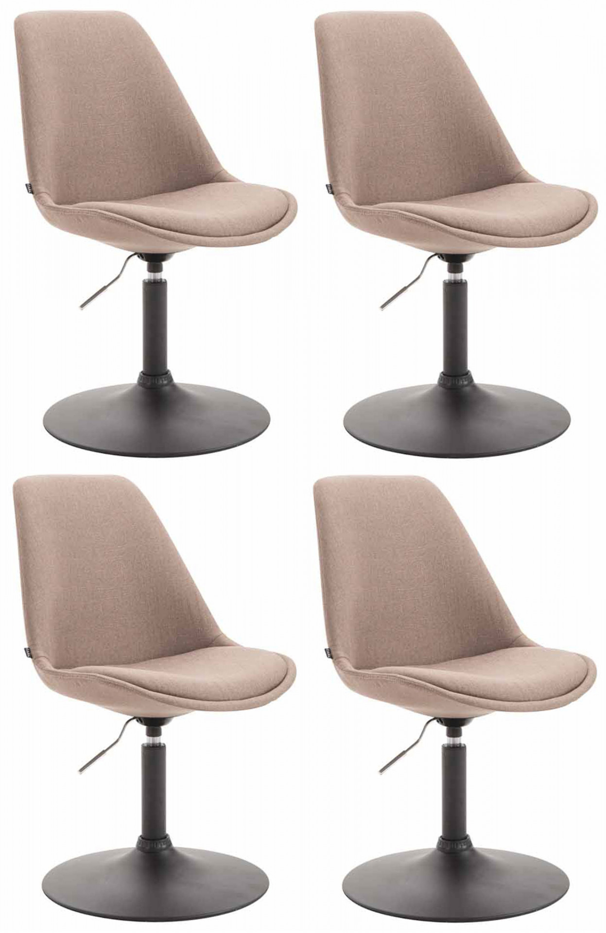 4er Set Stühle Maverick B Stoff, taupe