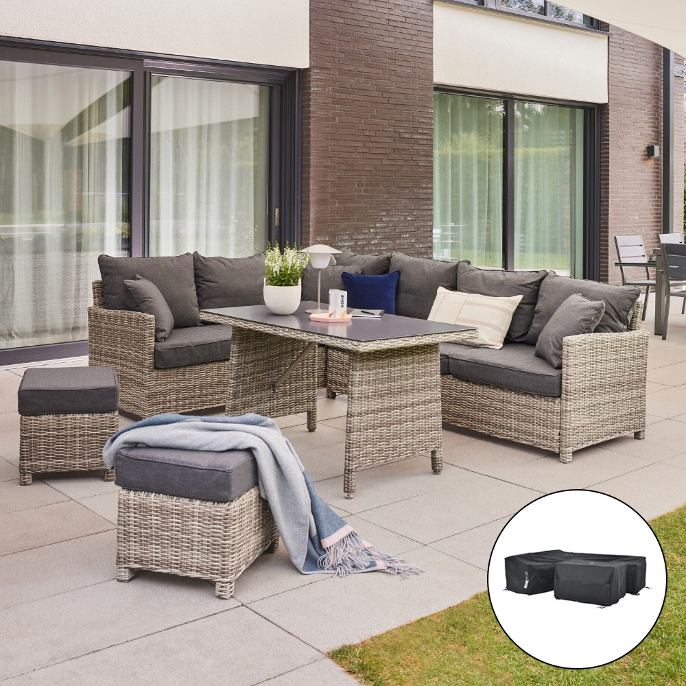 Rattan Sitzgruppe BAHIA - mit Abdeckung