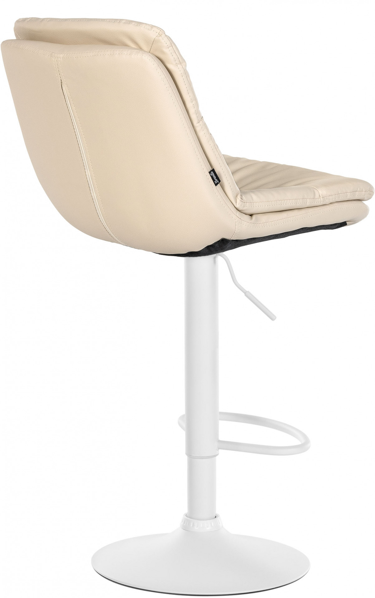 Barhocker Laurel Kunstleder weiß, creme