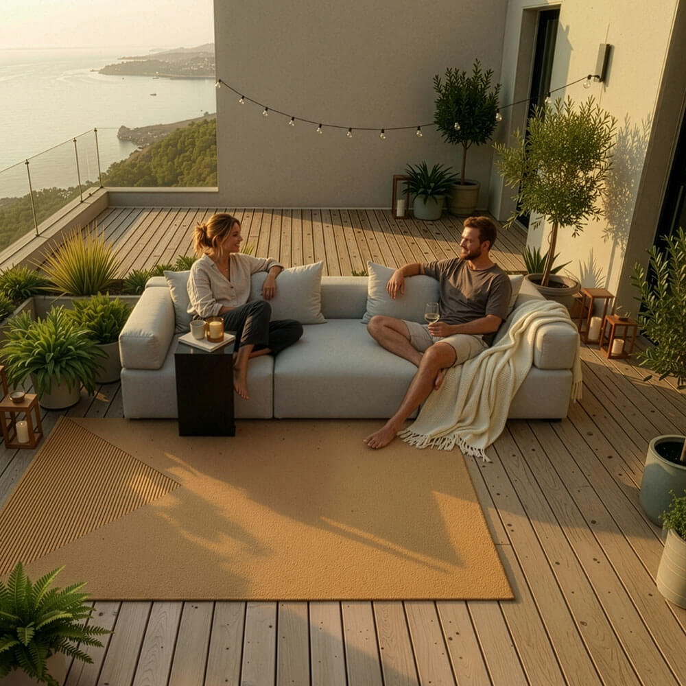 Modulares Outdoor Sofa ALAZIA Hellgrau - L