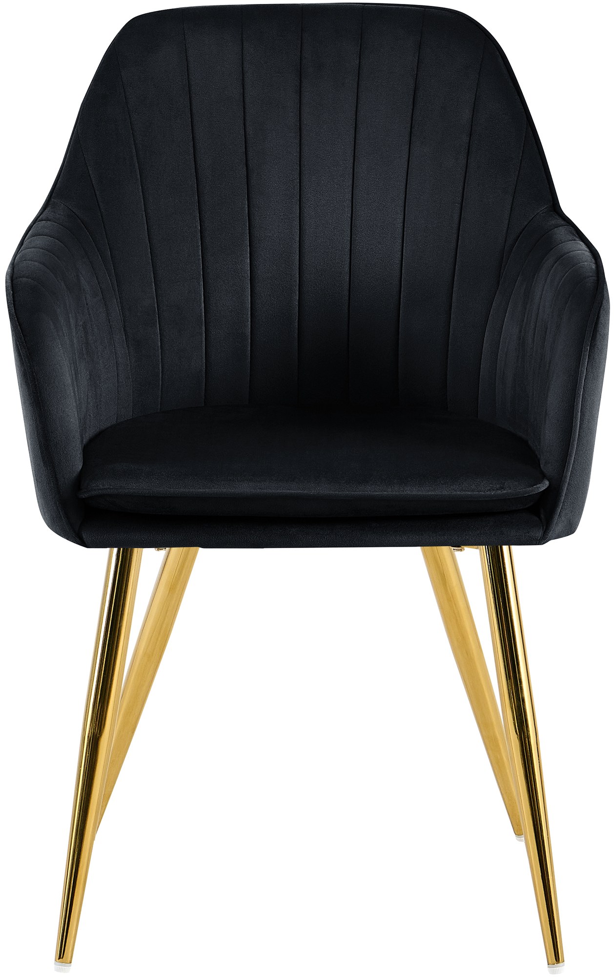 Esszimmerstuhl Cheryl Samt gold, schwarz