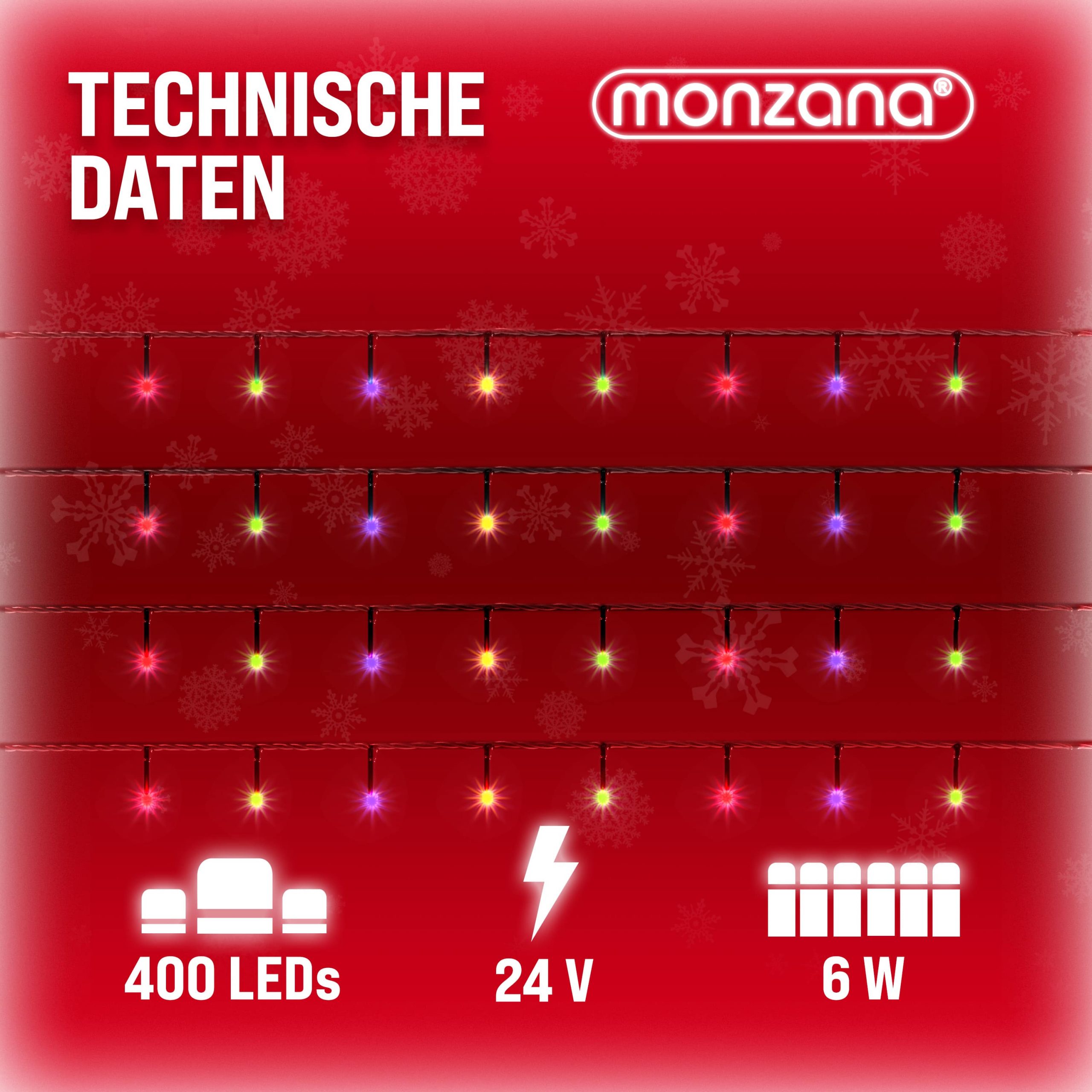 Lichterkette Weihnachten Bunt 40m