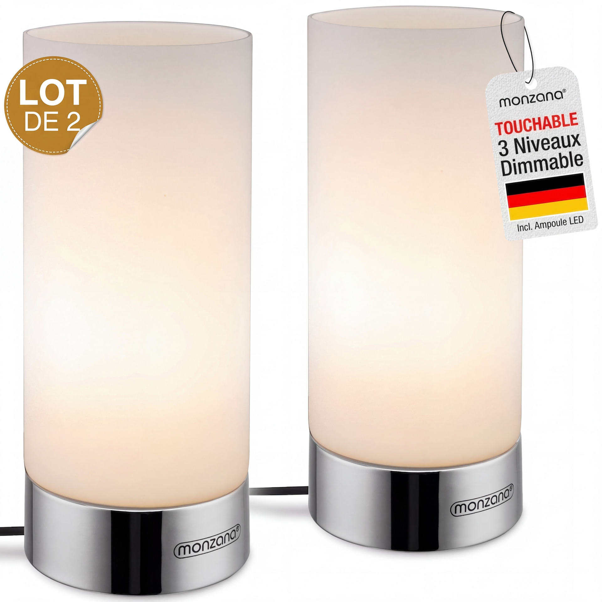 Tischlampe Golau 2er-Set Weiß