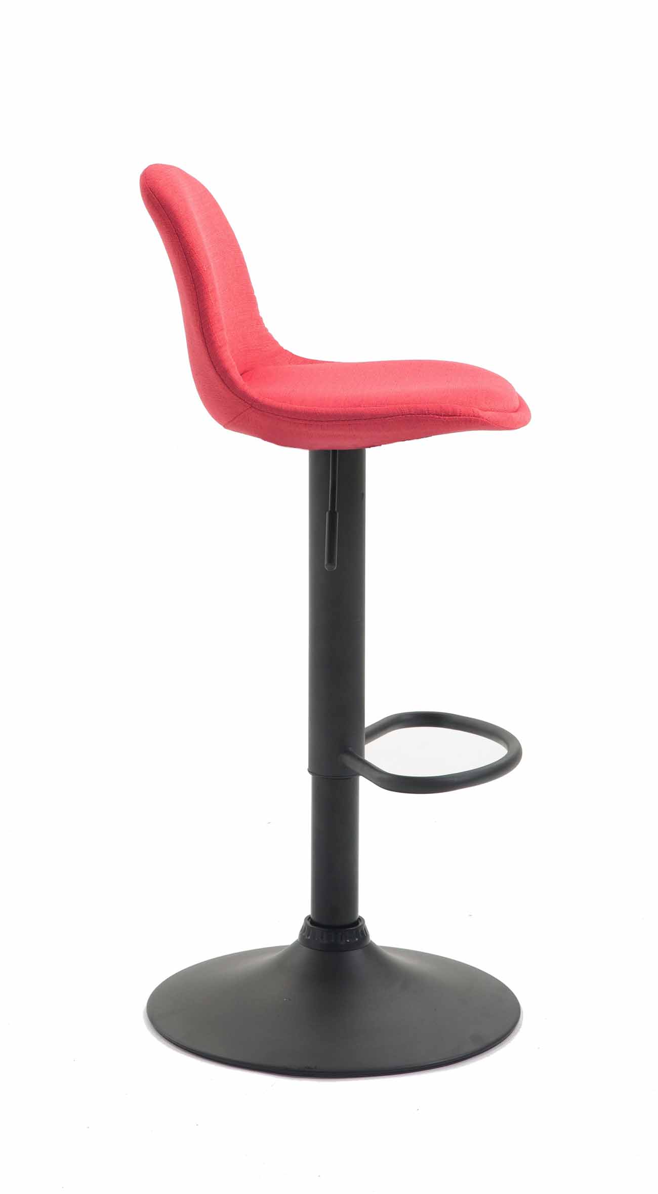 Barhocker Kiel Stoff schwarz, rot