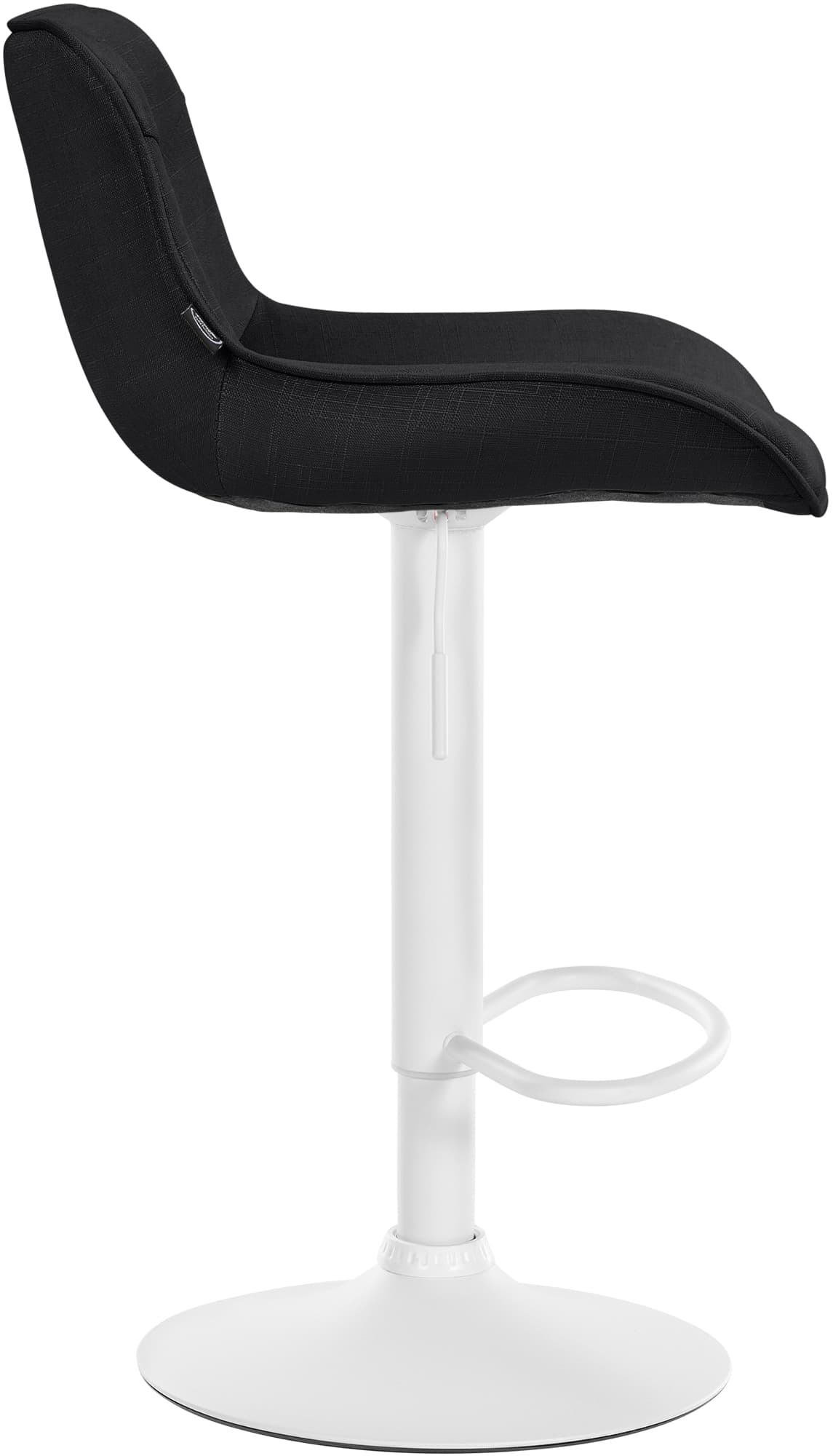 Barhocker Vonore Stoff weiß, schwarz