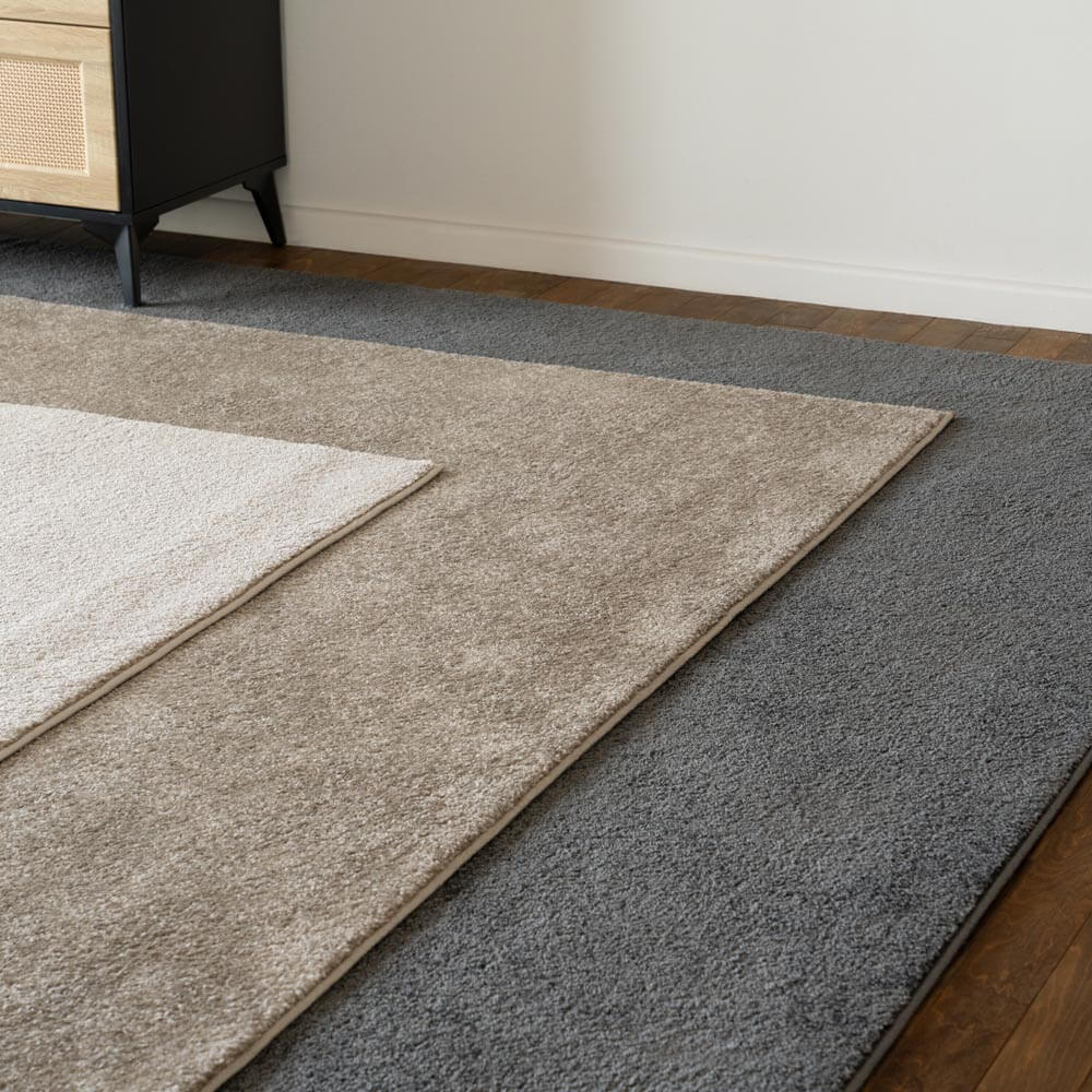Kurzflor Teppich FOFI - 110 x 60 cm Grau