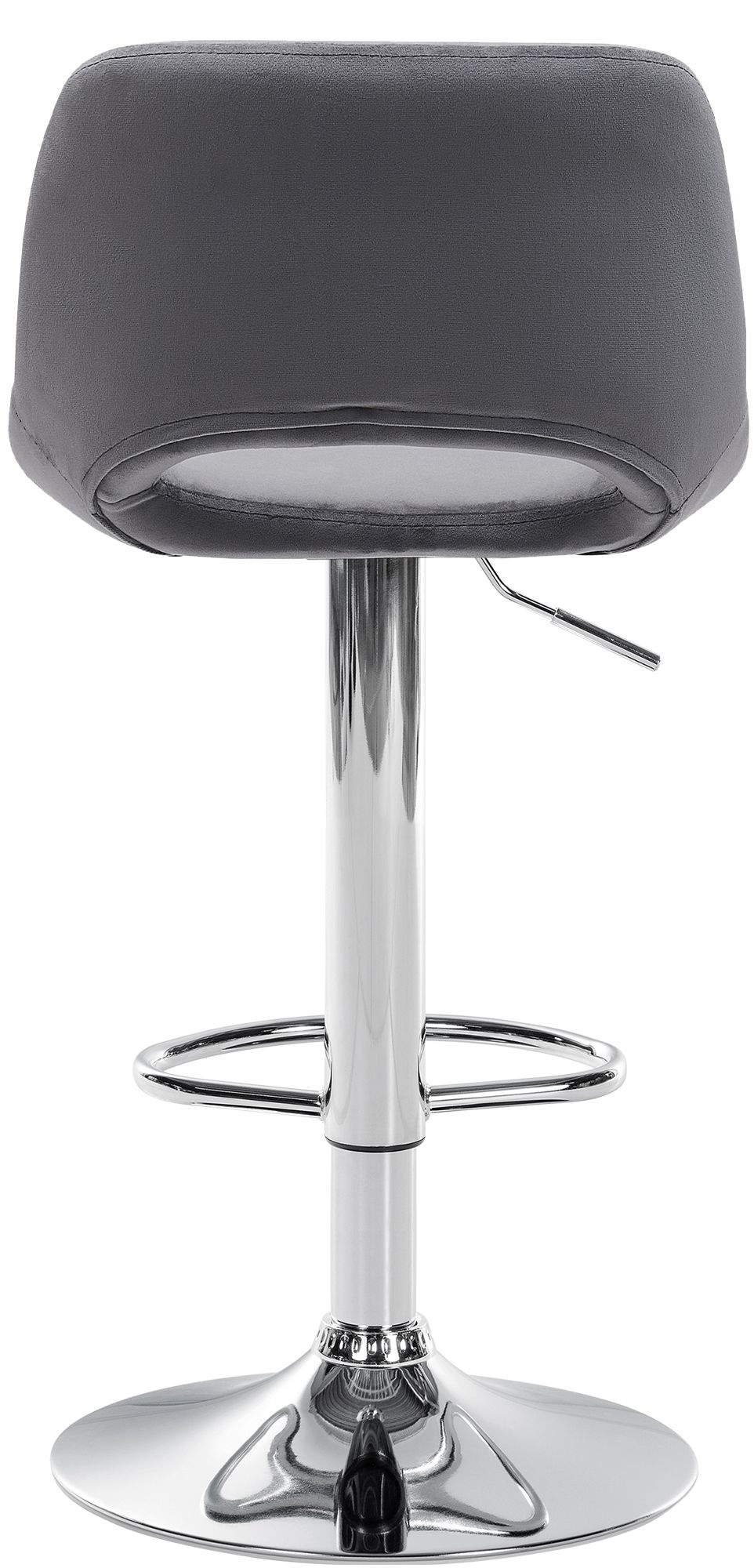 Barhocker Camden Samt chrom, dunkelgrau