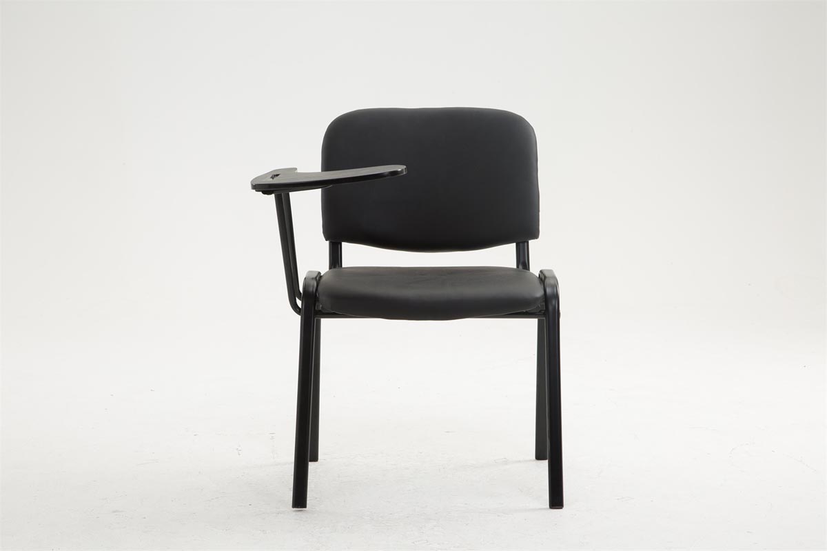 Stuhl Ken mit Klapptisch Kunstleder, schwarz