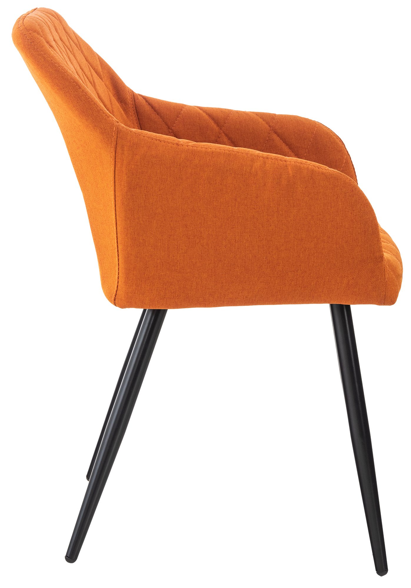 2er Set Esszimmerstuhl Shila Stoff, orange