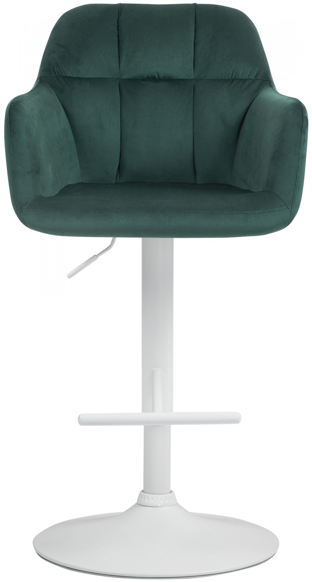 Barhocker Natoma Samt weiß, grün