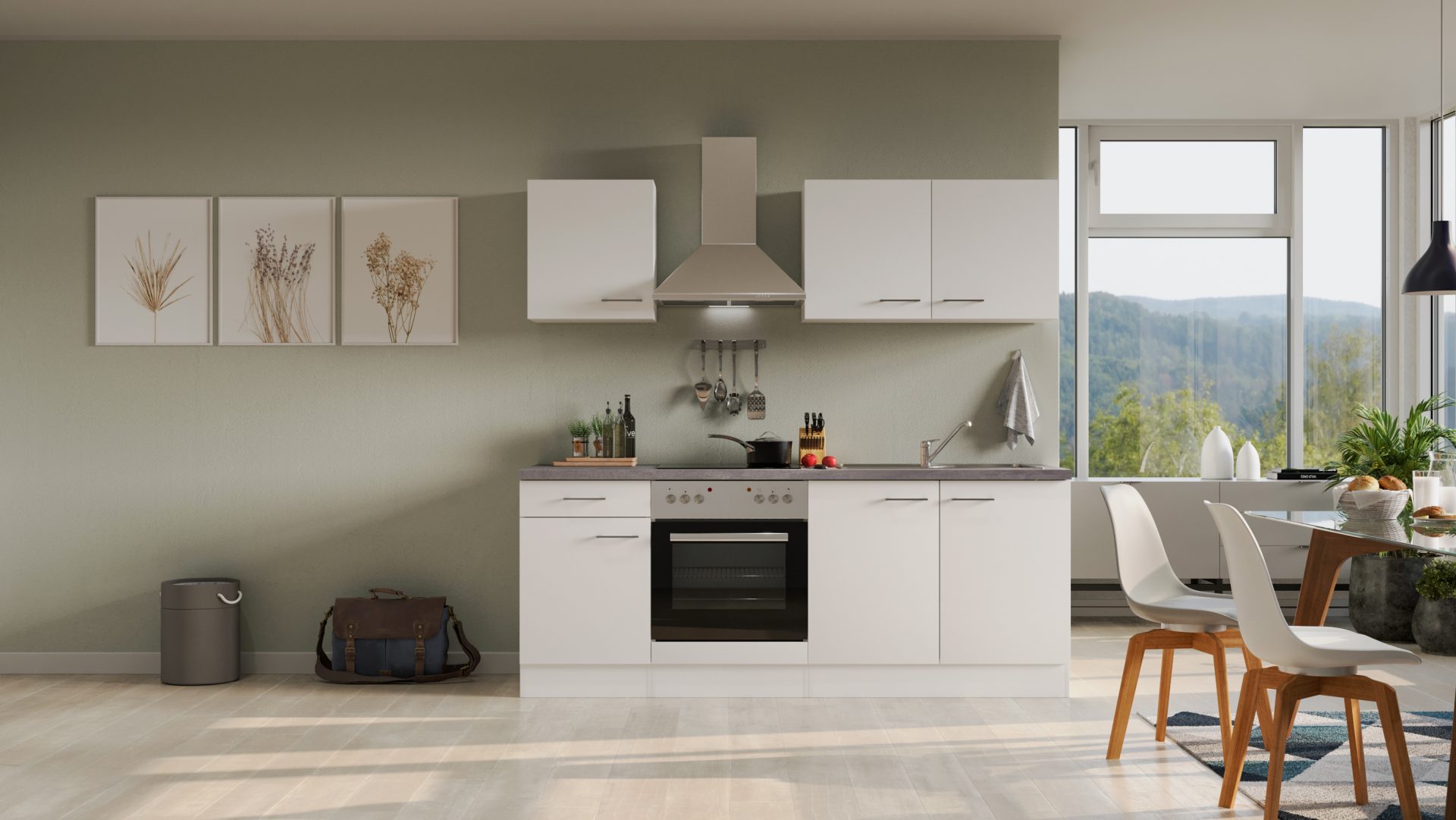 Küchenzeile VITA 210 cm mit E-Geräten