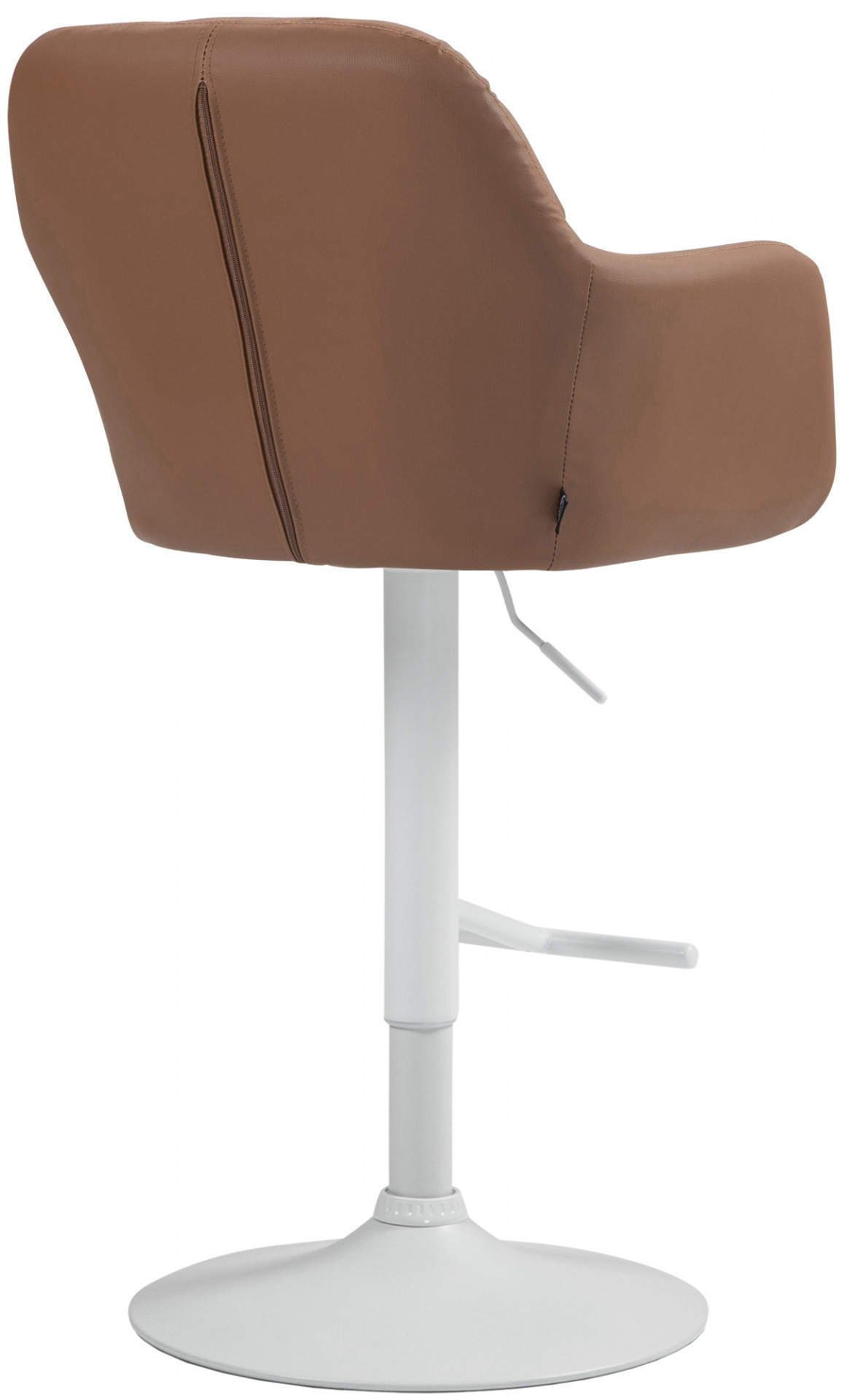 Barhocker Natoma Kunstleder weiß, hellbraun