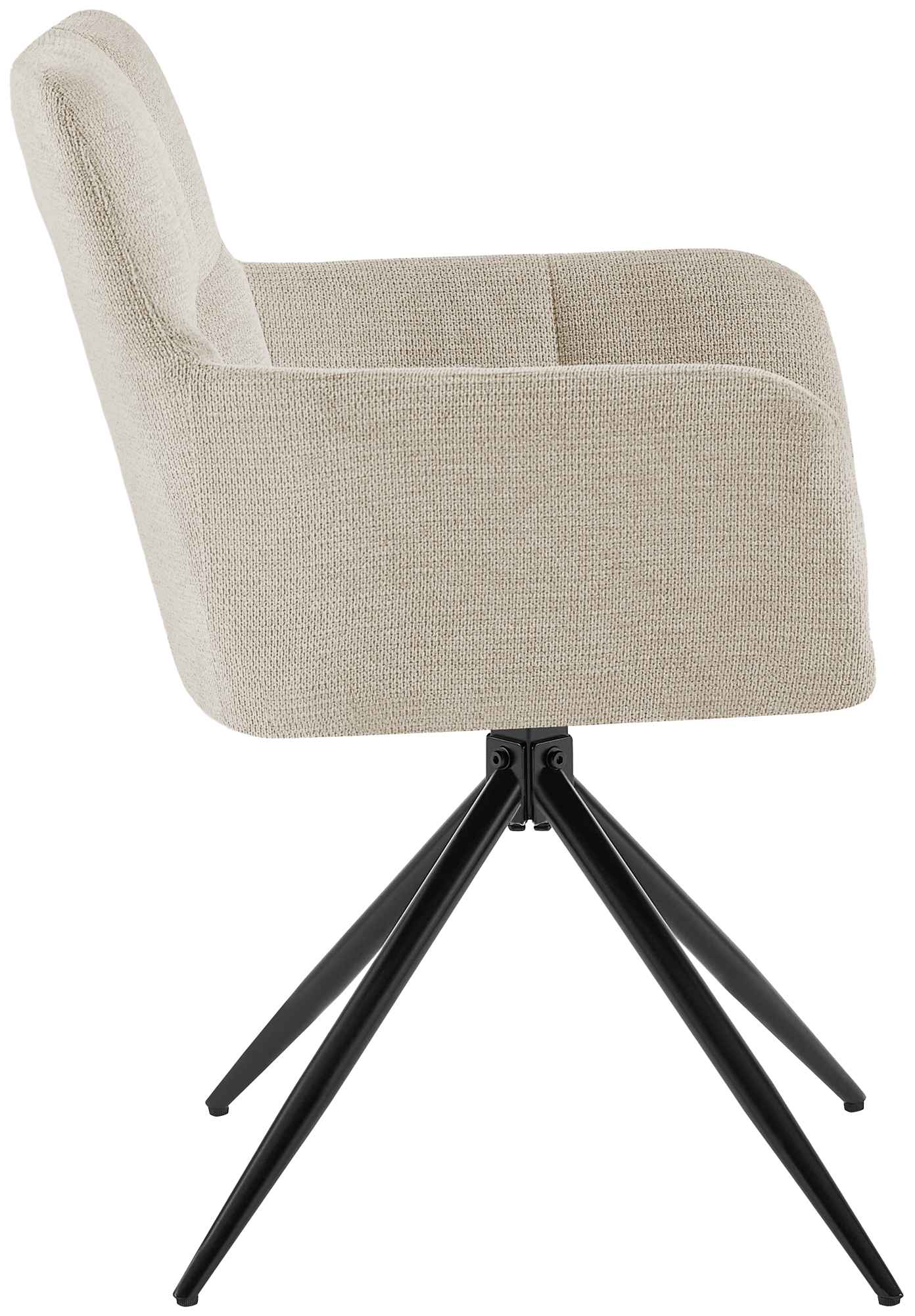 2er Set Esszimmerstuhl Jonah Stoff, creme