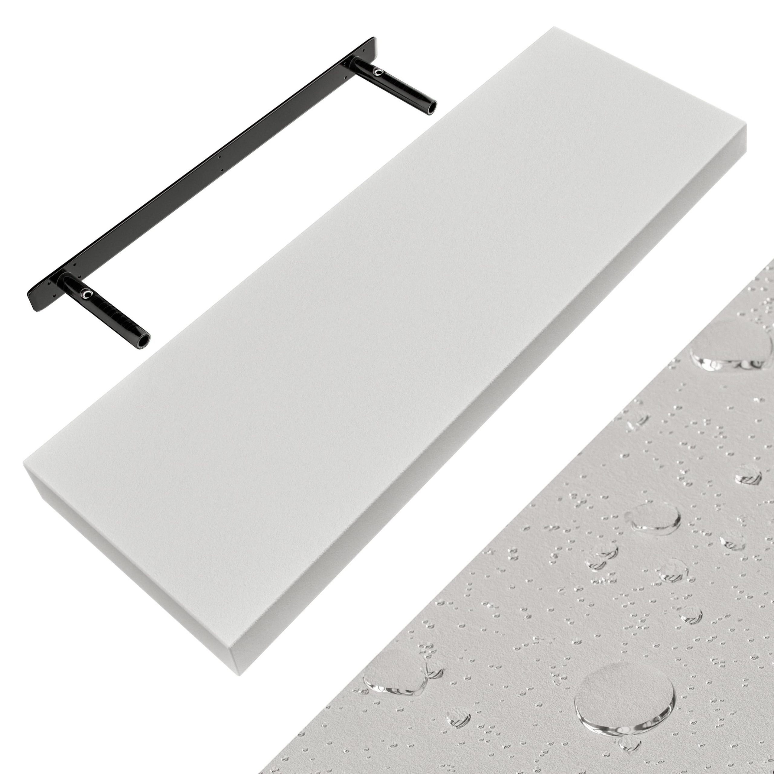 Wandregal Schweberegal 70cm Weiß + Halterung