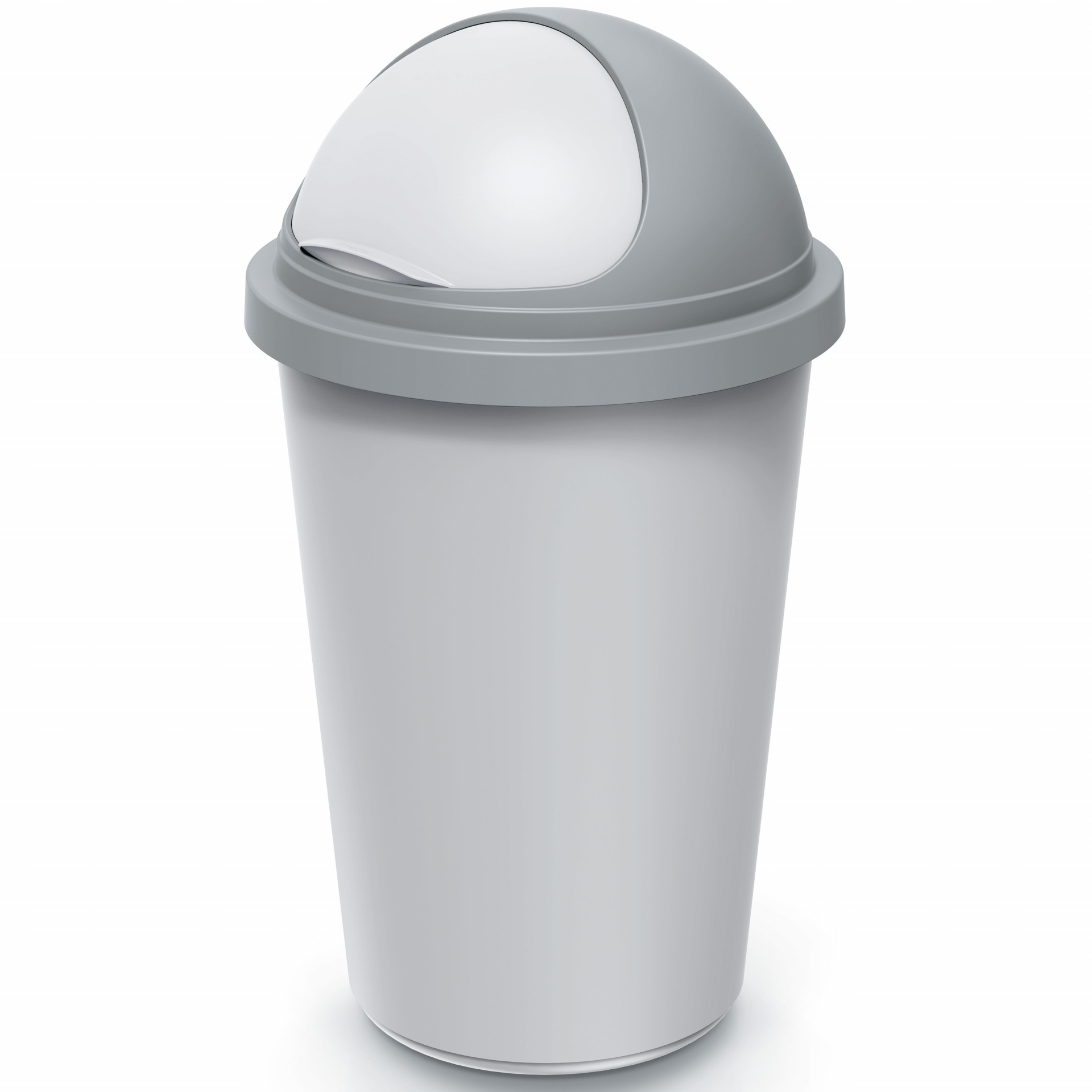 Mülleimer Silber/Grau Kunststoff 50L