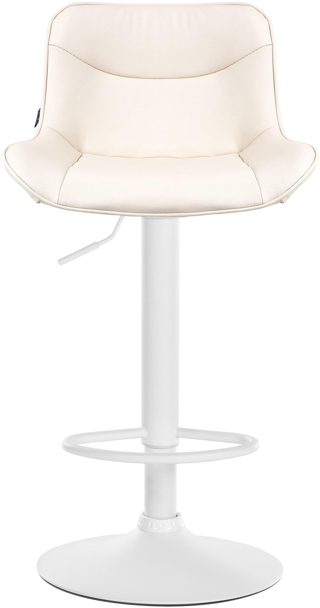 2er Set Barhocker Vonore Kunstleder weiß, creme