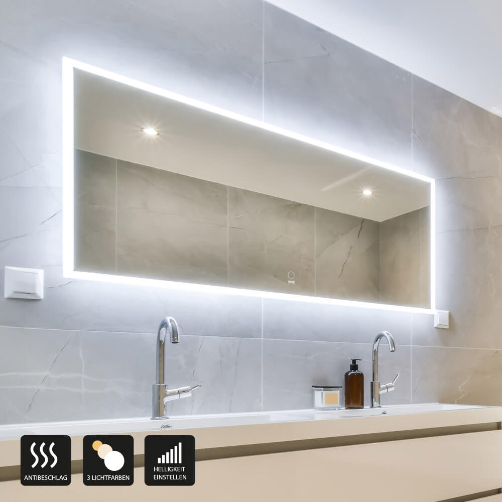 LED-Spiegel Rechteckig NOLA – 120 x 70 cm