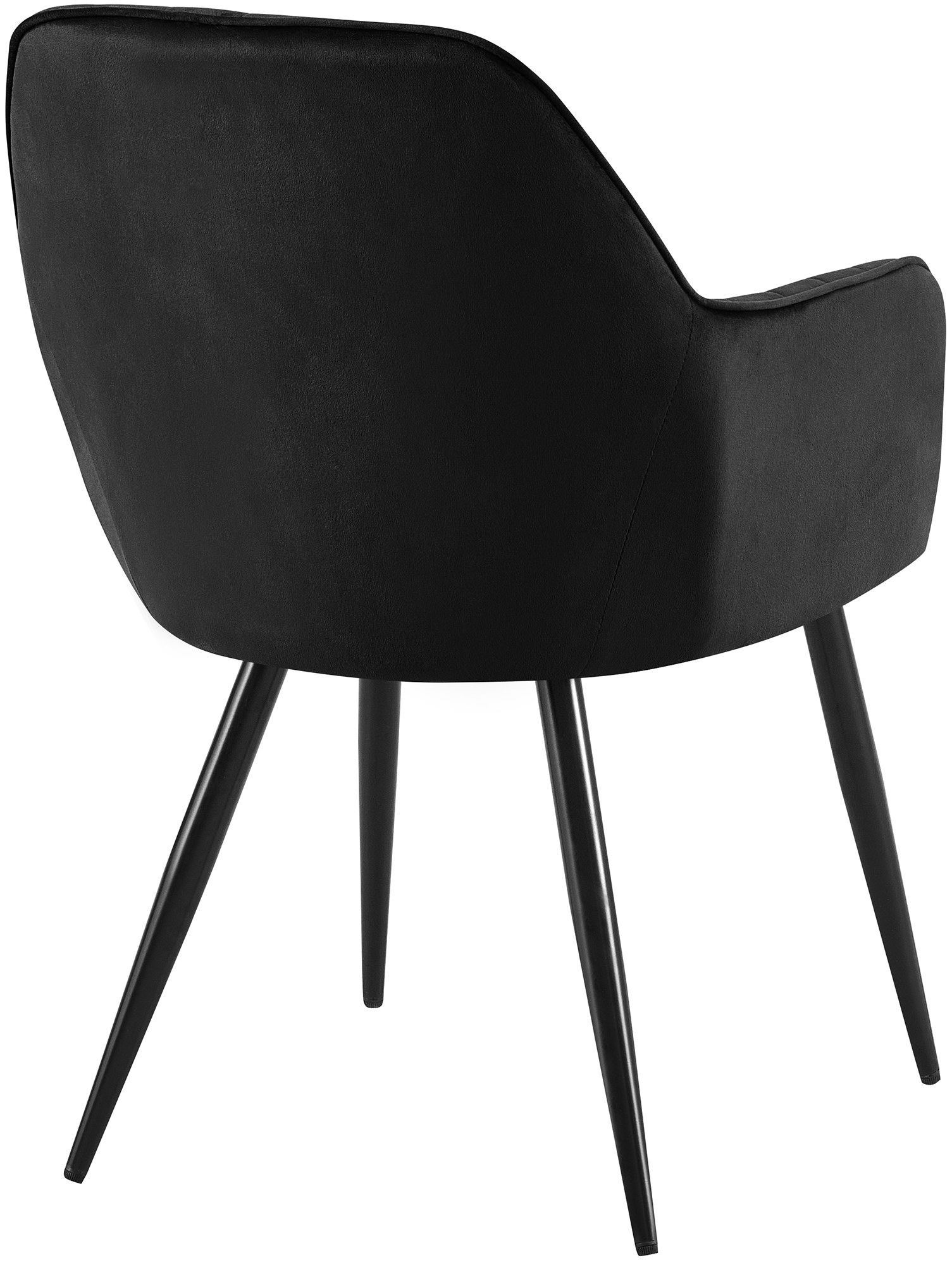 Esszimmerstuhl Cheryl Samt schwarz, schwarz