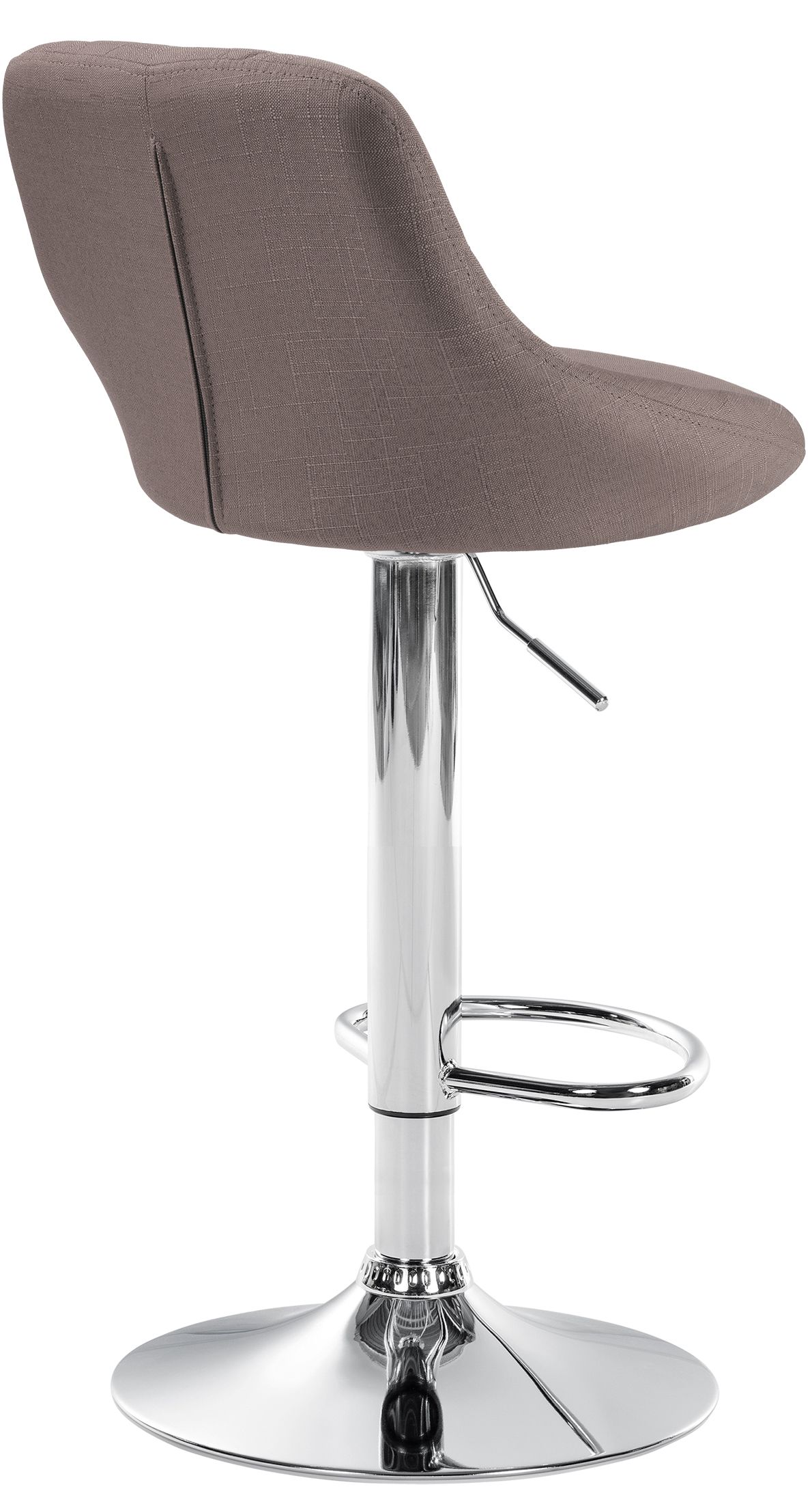 Barhocker Lazio Stoff chrom, taupe