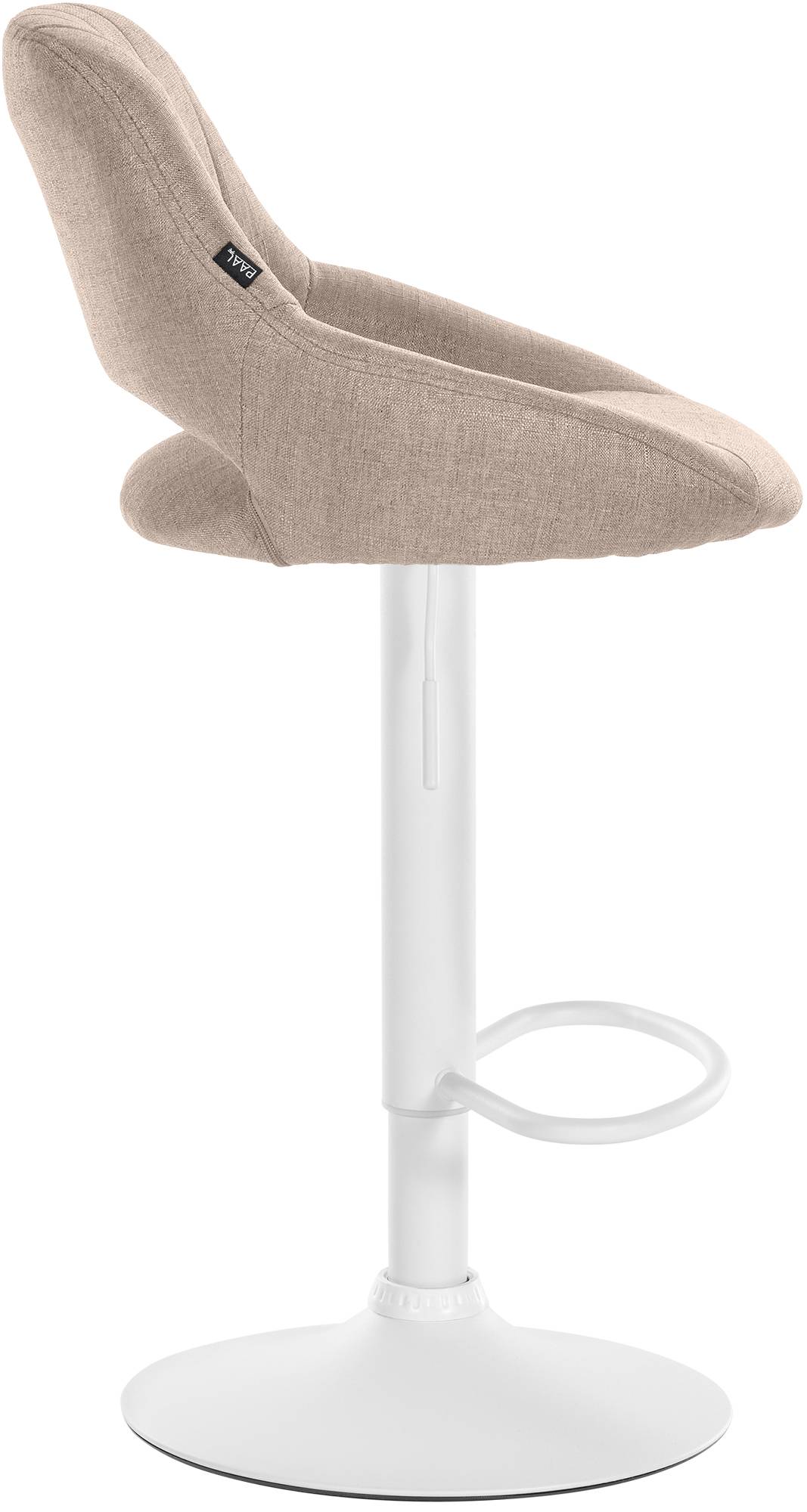 Barhocker Milet Stoff weiß, taupe