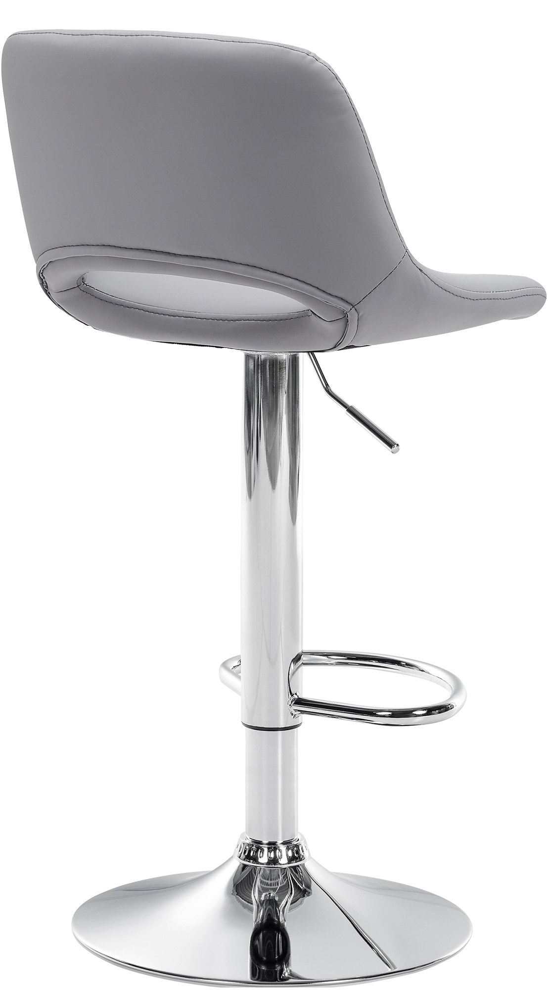 2er Set Barhocker Camden Kunstleder chrom, grau