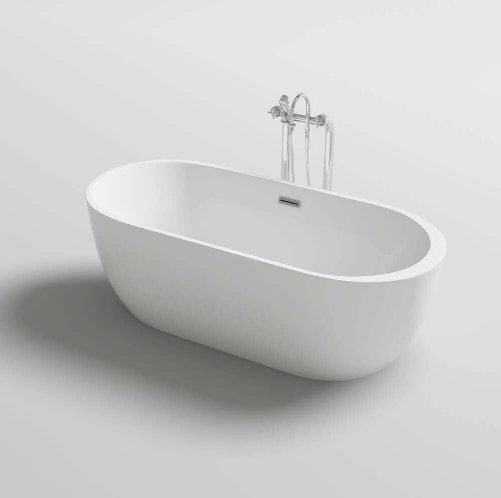 Freistehende Badewanne CODO - 170 x 80 cm Weiß
