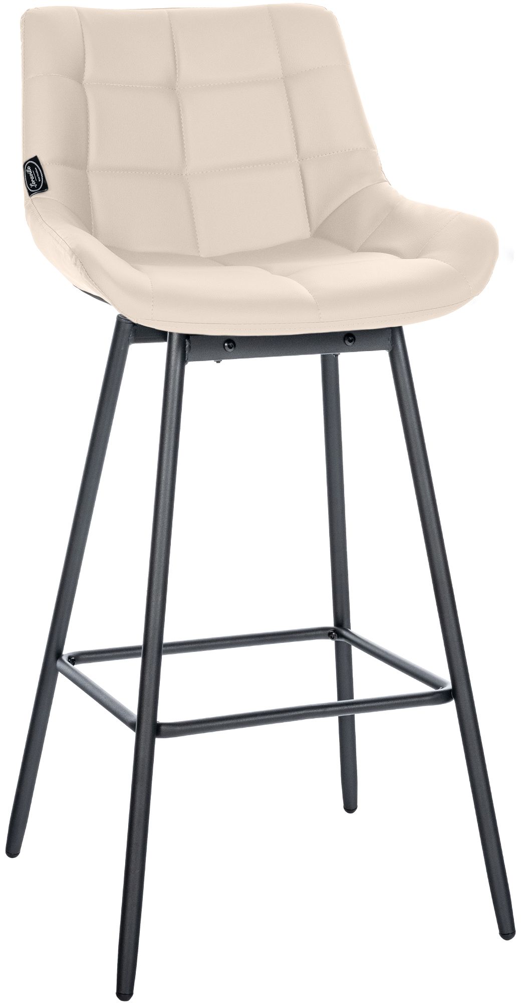 Barhocker Weston Schwenkbar Kunstleder, creme