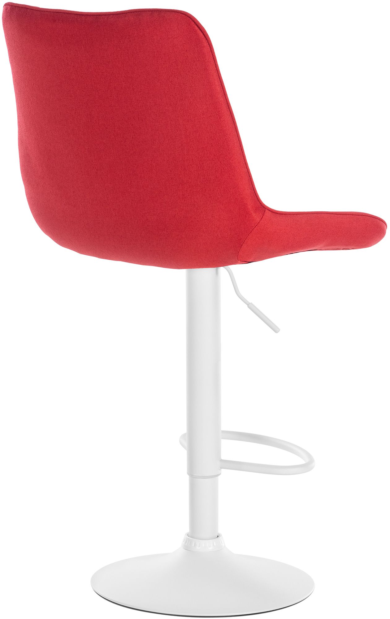 Barhocker Toni Stoff weiß, rot