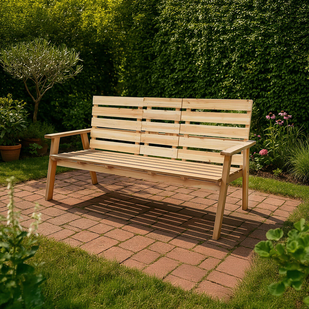 Gartenbank REYA – 2-Sitzer aus Holz