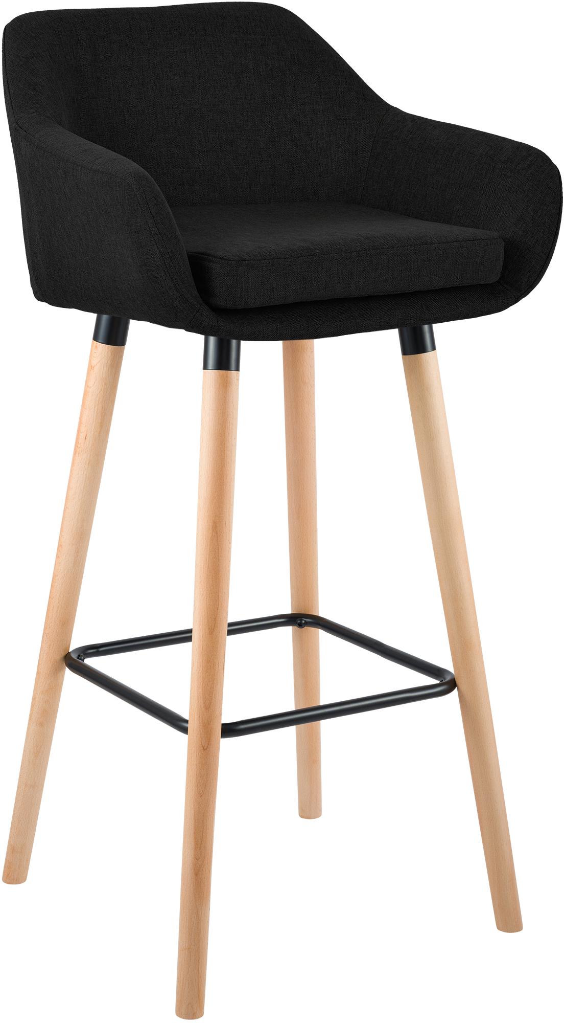 Barhocker Grant Stoff, schwarz