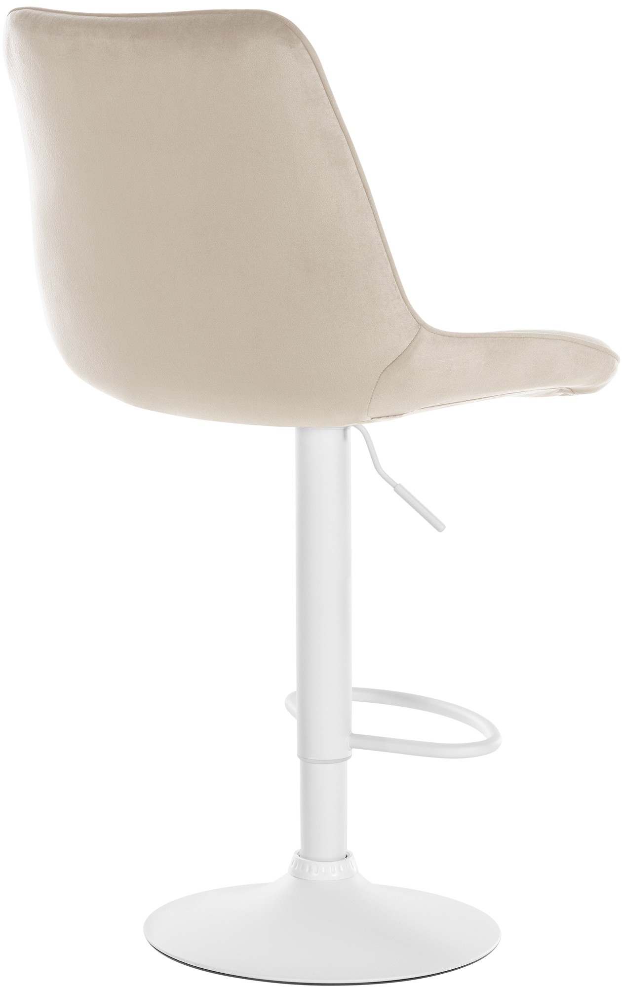 2er Set Barhocker Toni Samt weiß, creme