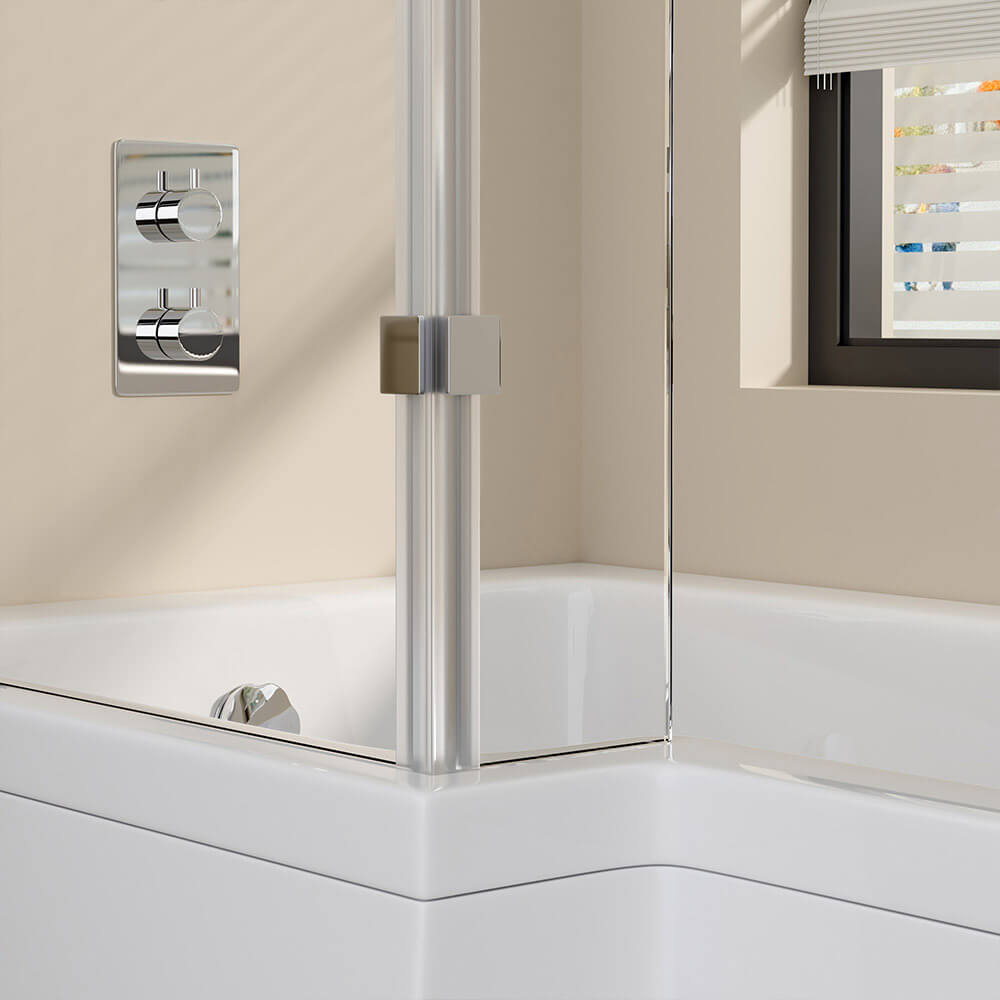 Duschbadewanne ELARA - 170 x 85 cm Rechts