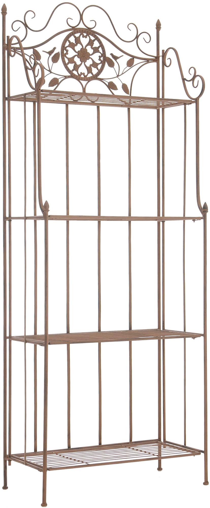 Standregal Flora, antik braun