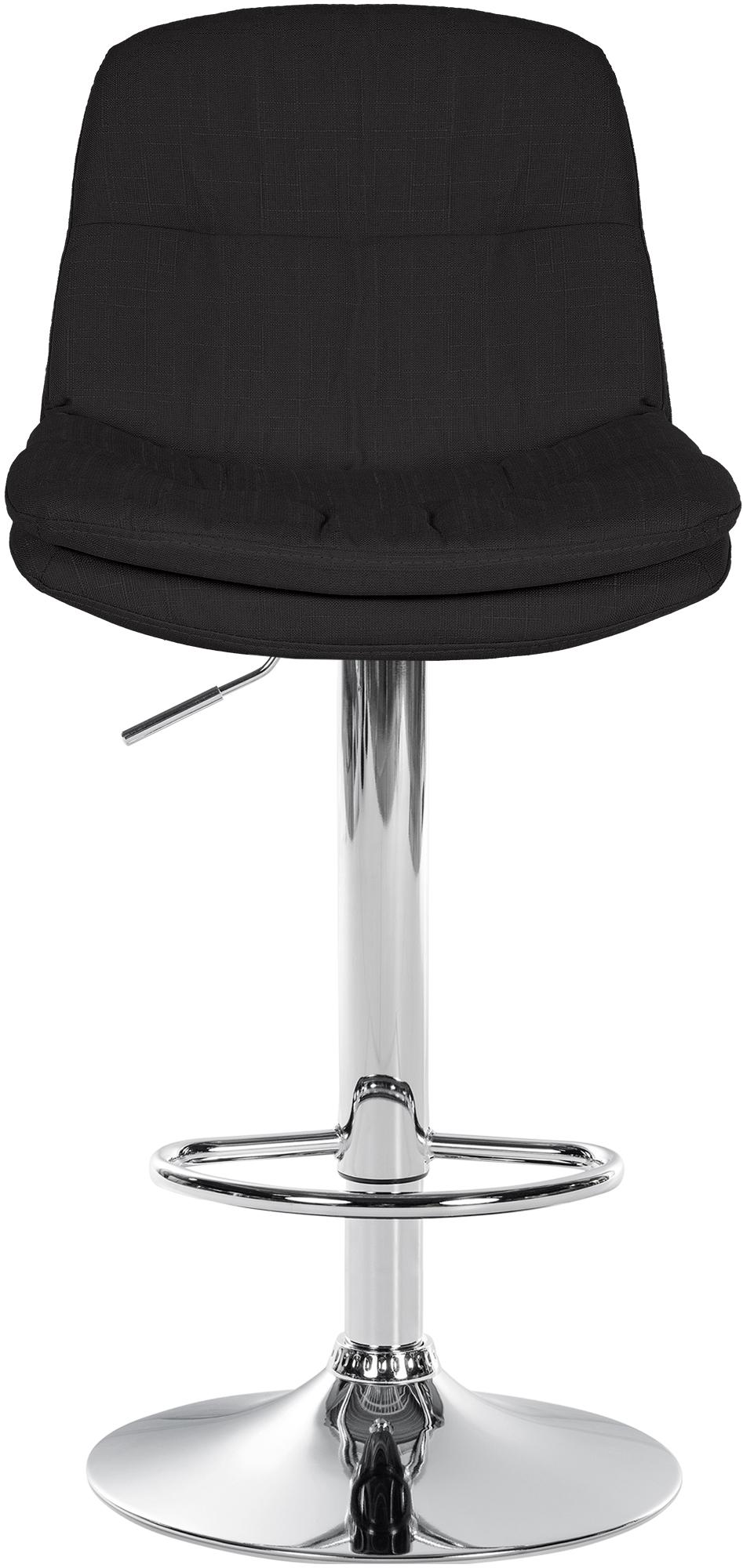 Barhocker Laurel Stoff chrom, schwarz