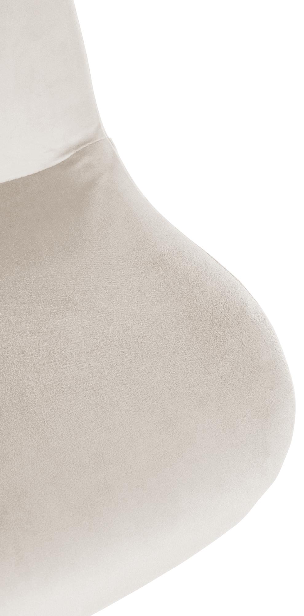Barhocker Solon Weiß Samt, creme