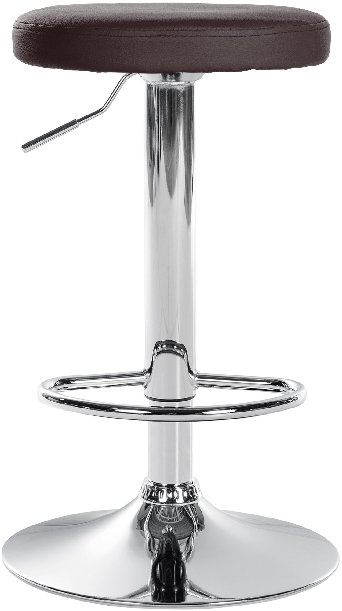 2er Set Barhocker Ponte Kunstleder chrom, braun