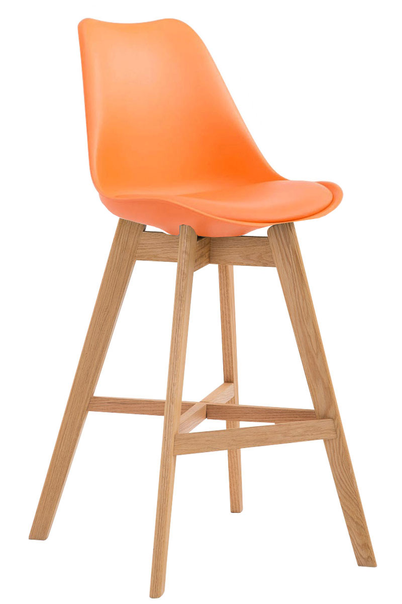 Barhocker Cannes Kunststoff Natura, orange