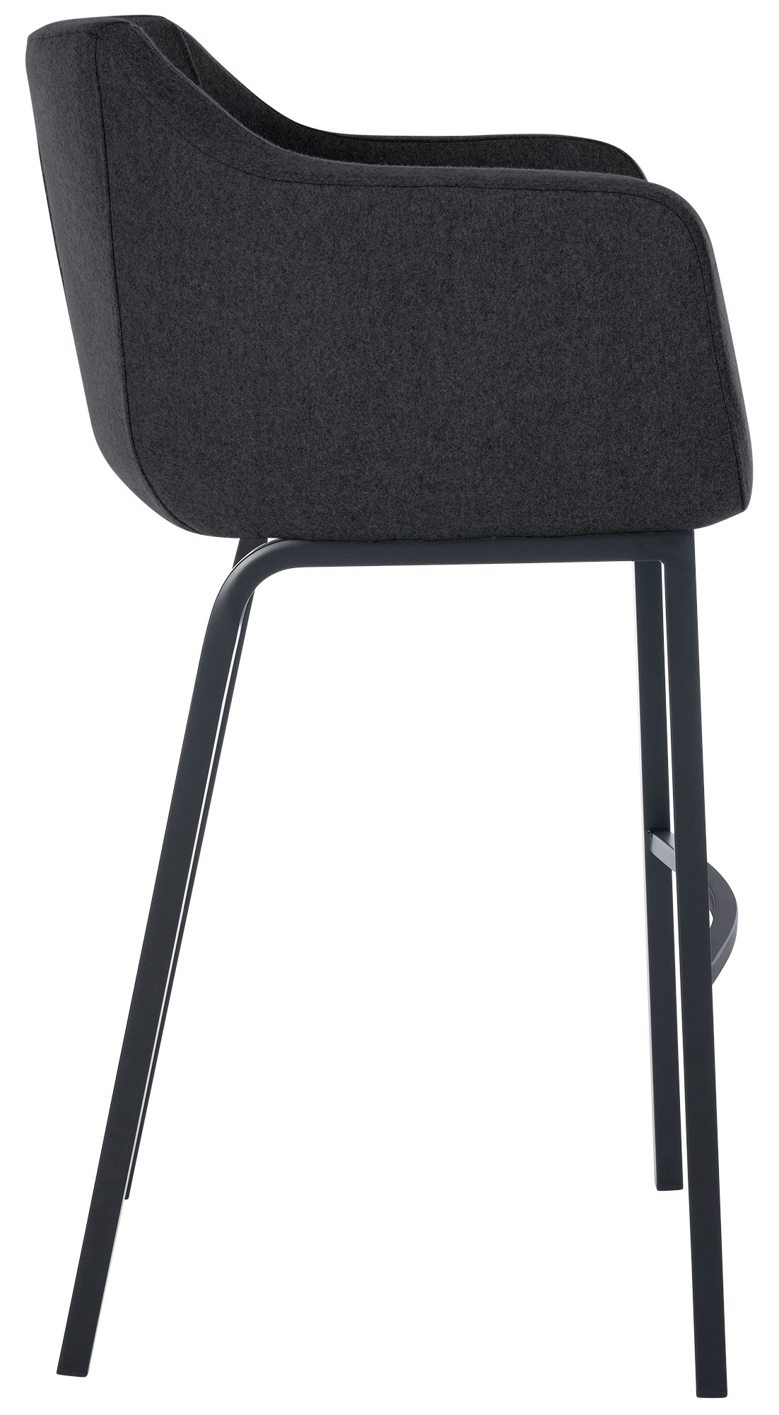 Barhocker Monea B Filz, anthrazit