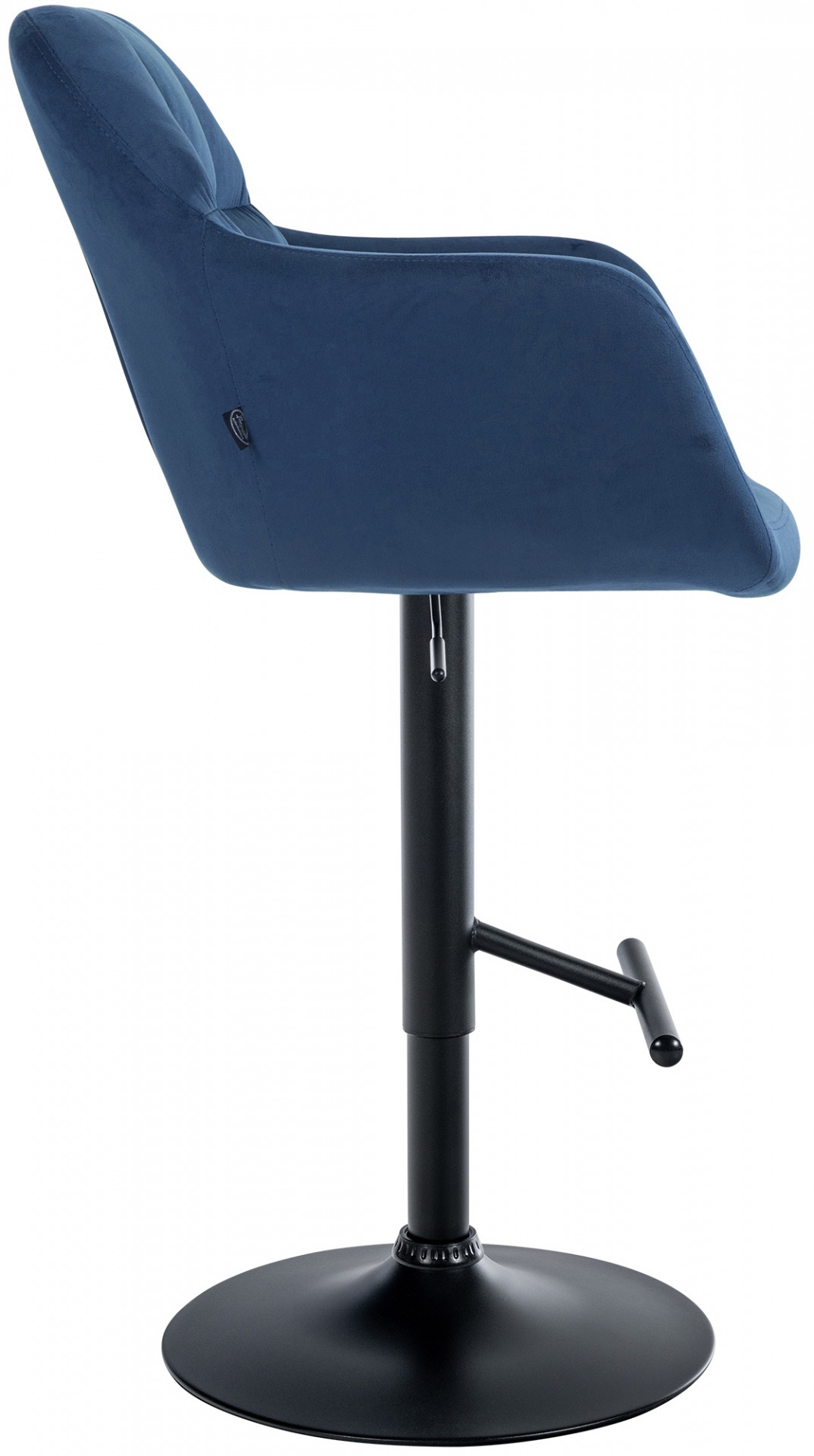 Barhocker Natoma Samt schwarz, blau
