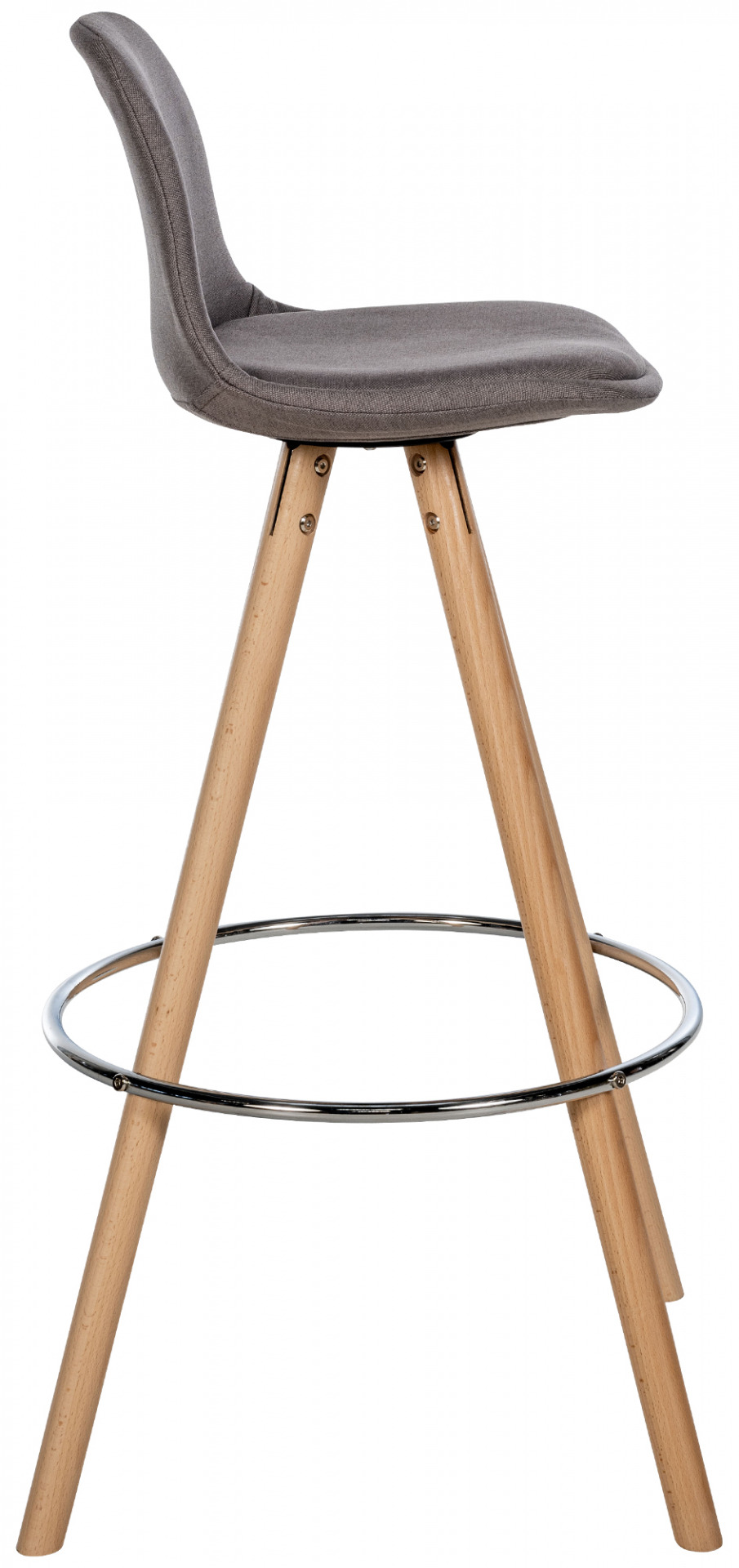Barhocker Corbin Stoff Rund natura, taupe