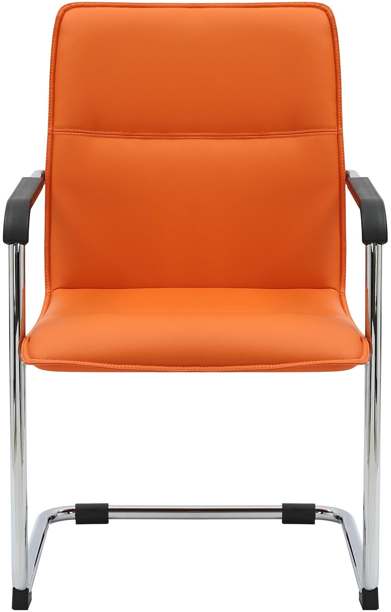 2er Set Besucherstuhl Seattle, orange