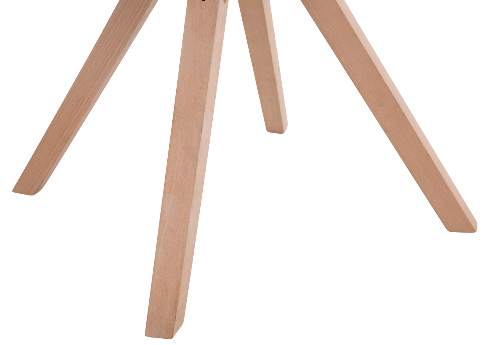 4er Set Besucherstuhl Toulouse Stoff Square Natura, creme