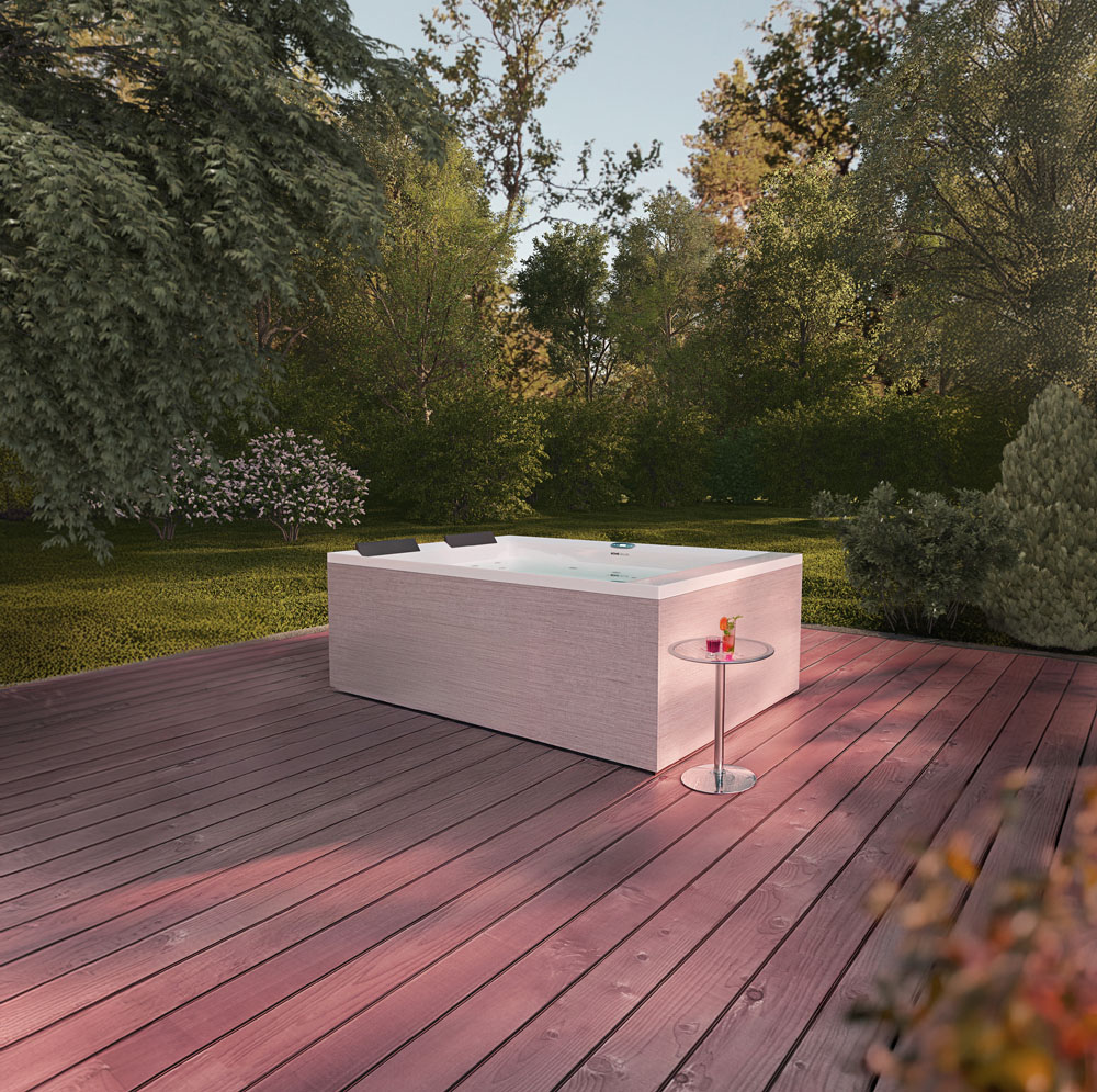 Outdoor Whirlpool NIMBUS 190 x 140 cm für 2 Personen